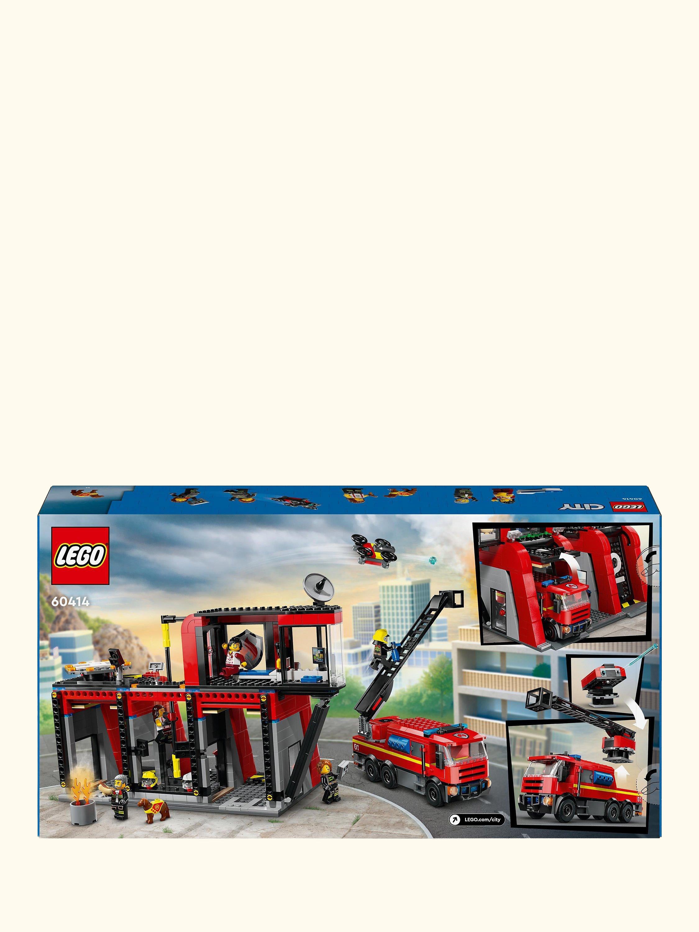 City Fire Station with Fire Engine Toy Playset 60414