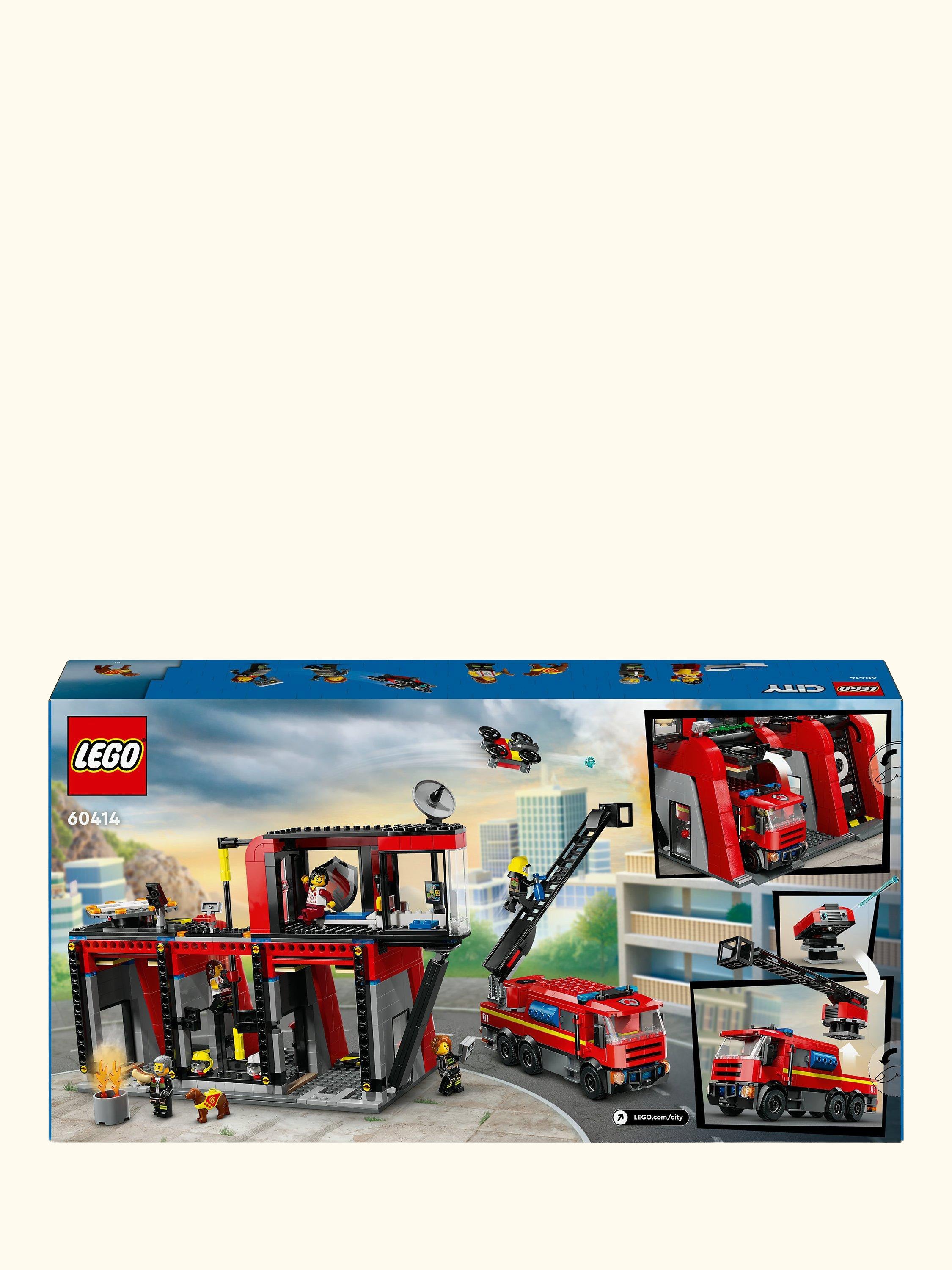 City Fire Station with Fire Engine Toy Playset 60414