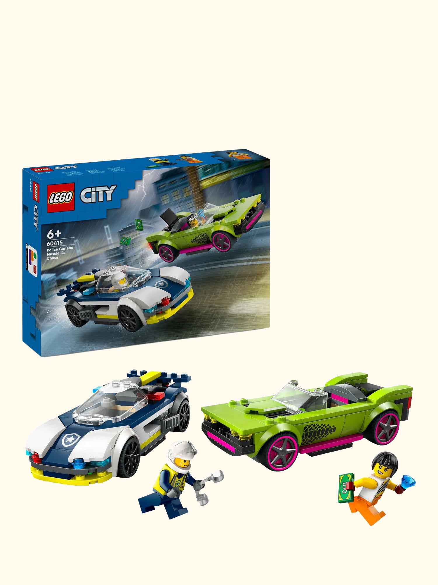 City 60415 Police Car Muscle Car Chase