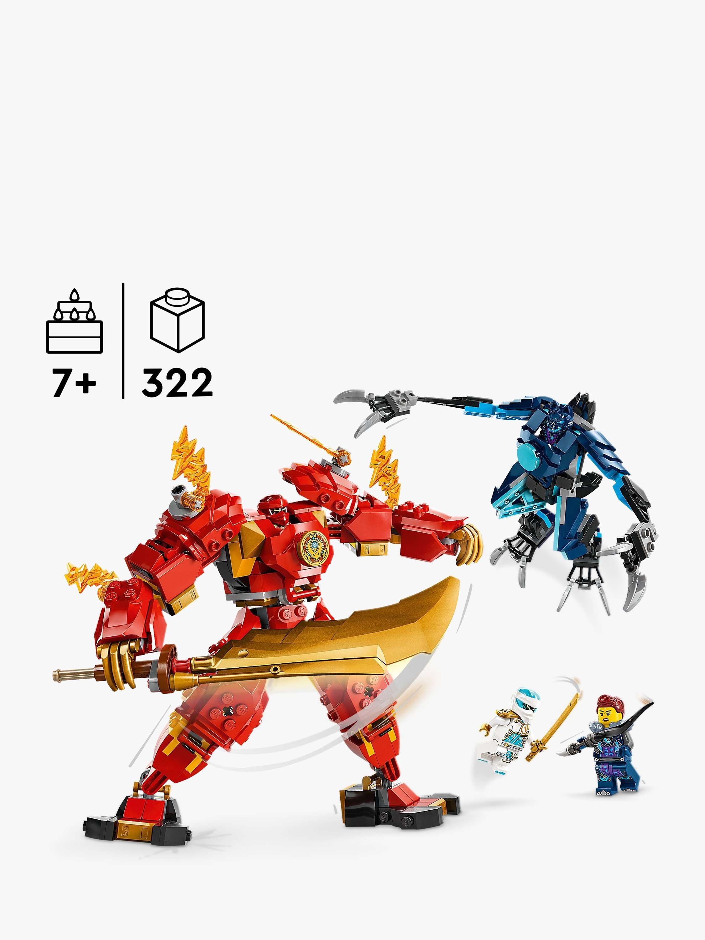NINJAGO Kai’s Elemental Fire Mech Ninja Toy Set 71808