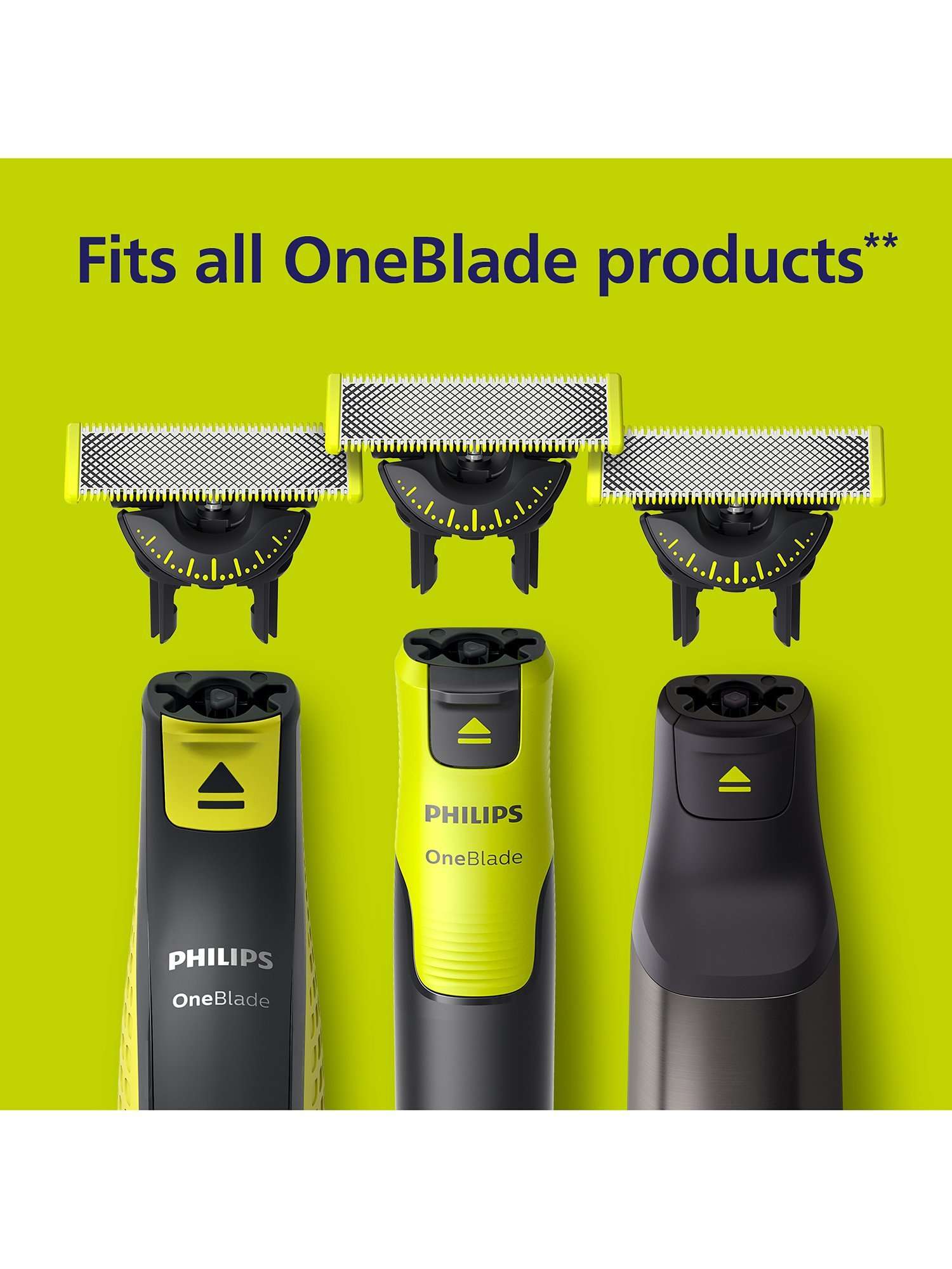QP430/50 OneBlade 360 Replacement Blades for Face, Pack of 3, Multi
