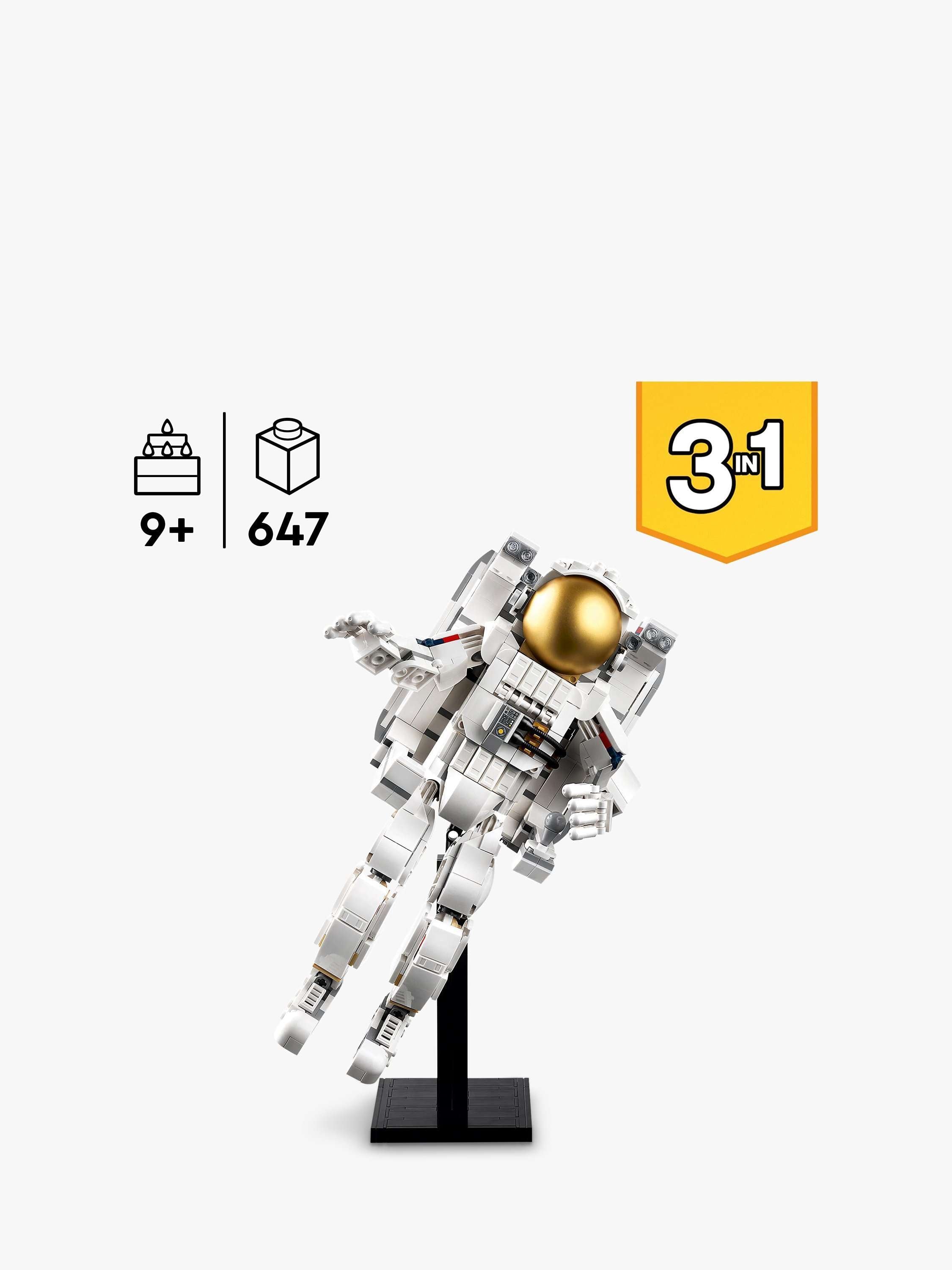 Creator 3in1 Space Astronaut Figure Toy with Dog 31152