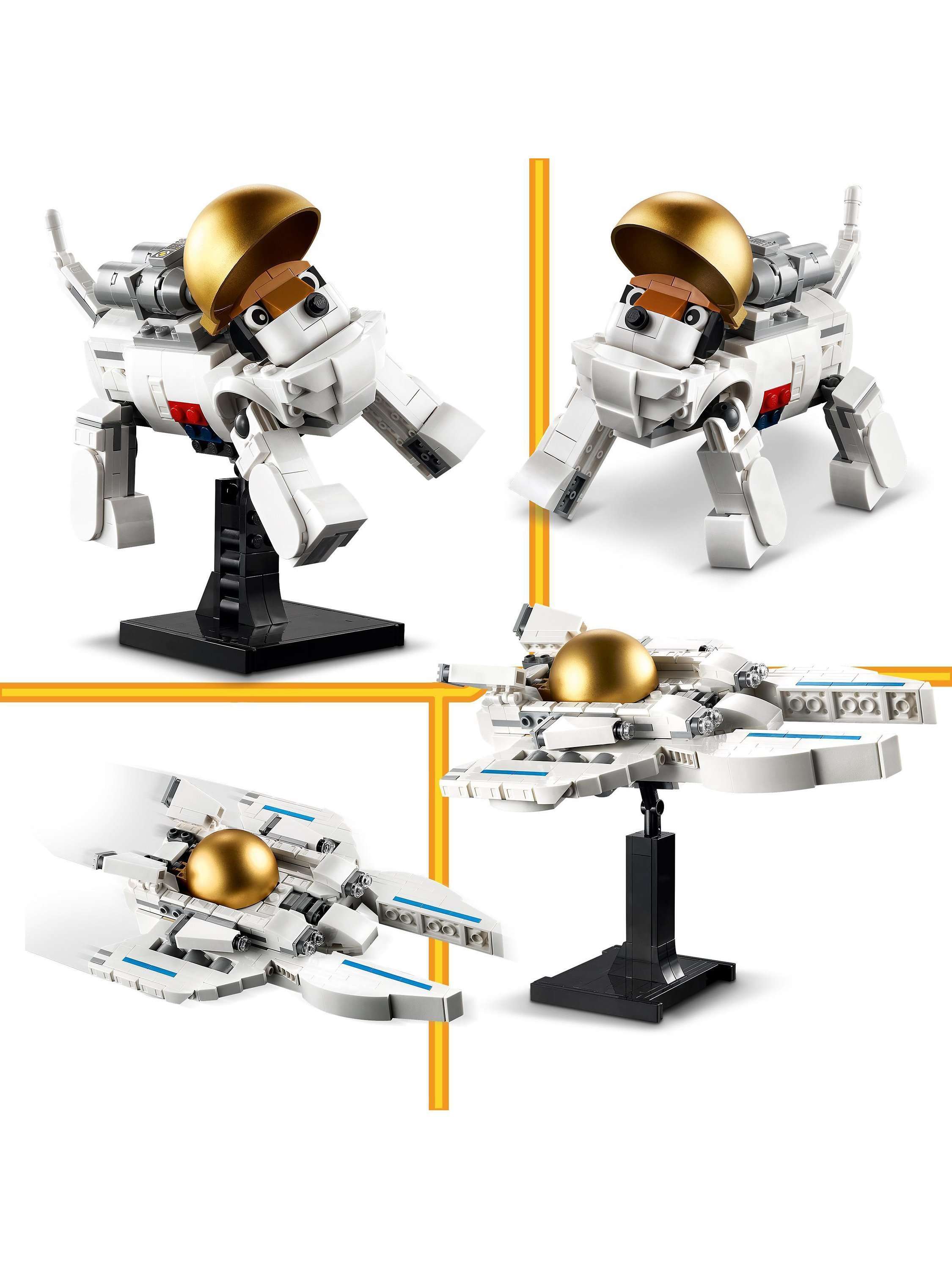 Creator 3in1 Space Astronaut Figure Toy with Dog 31152