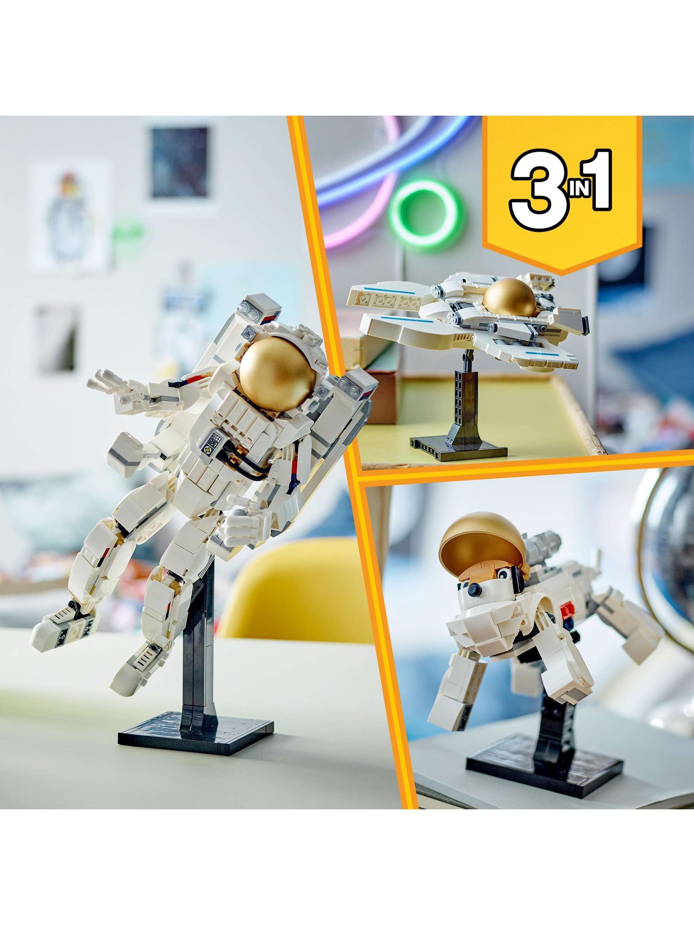 Creator 3in1 Space Astronaut Figure Toy with Dog 31152
