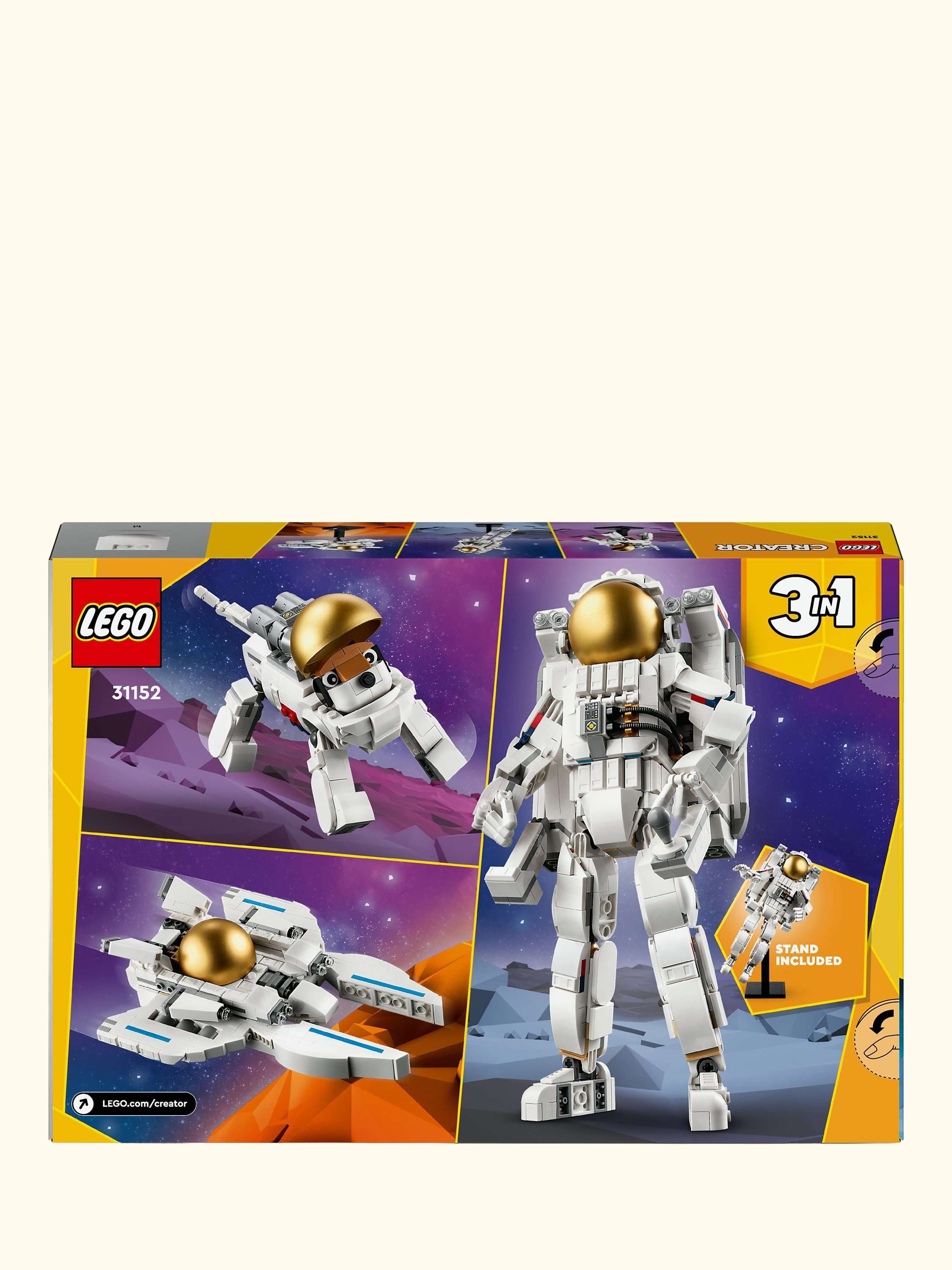 Creator 3in1 Space Astronaut Figure Toy with Dog 31152