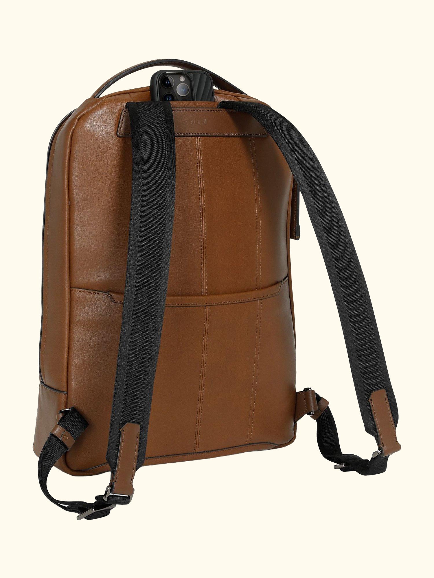 Bradner Leather Backpack, Cognac