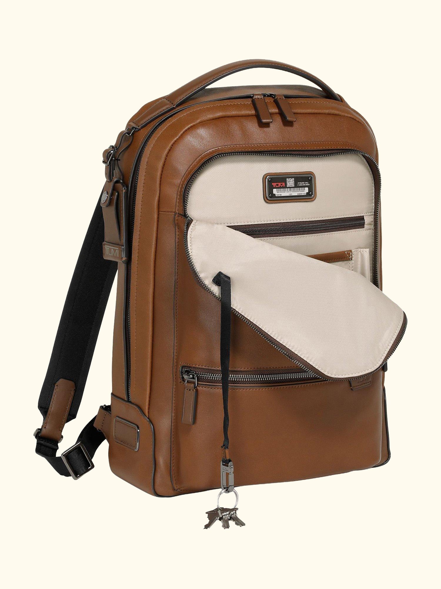Bradner Leather Backpack, Cognac