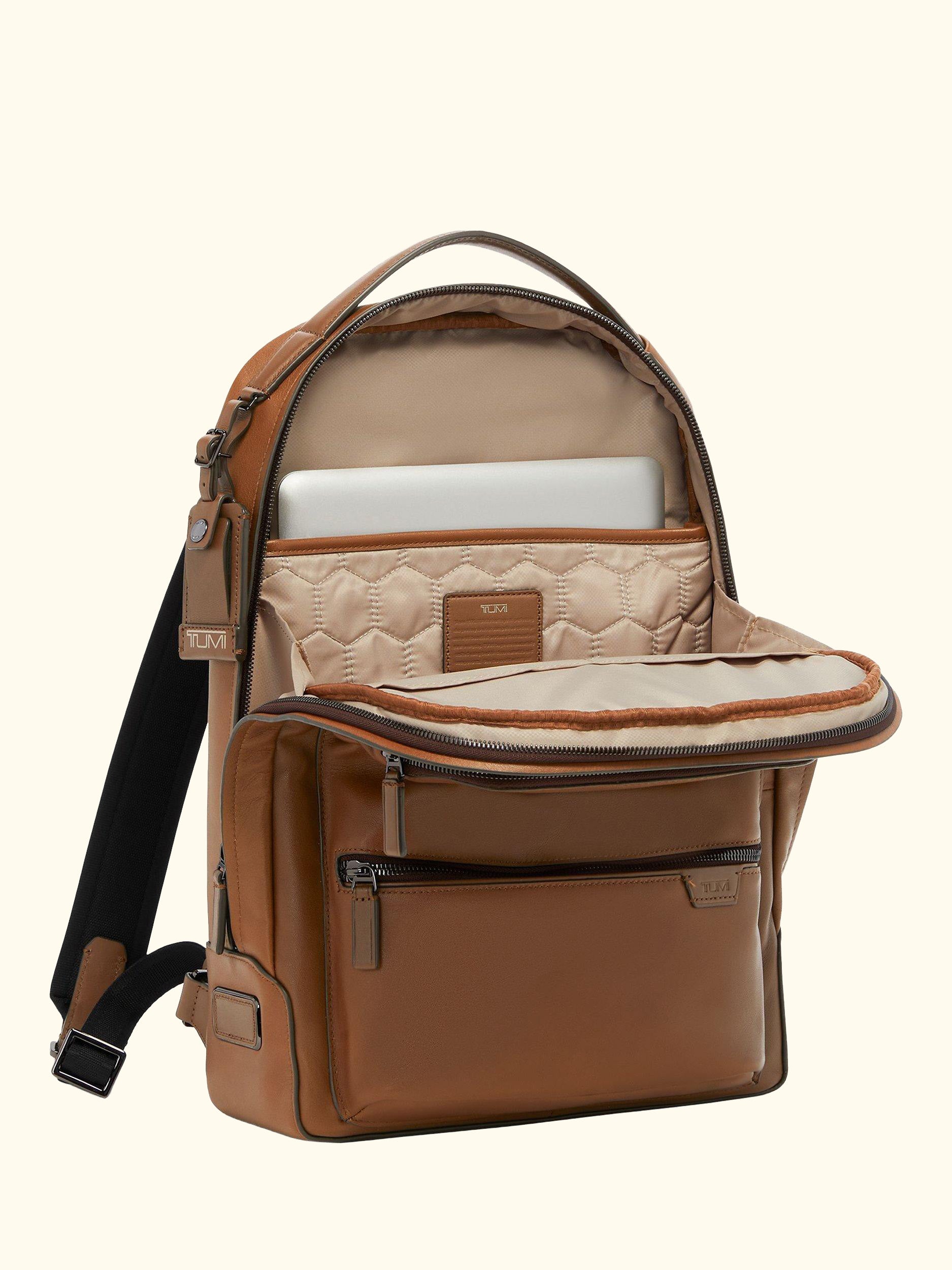 Bradner Leather Backpack, Cognac