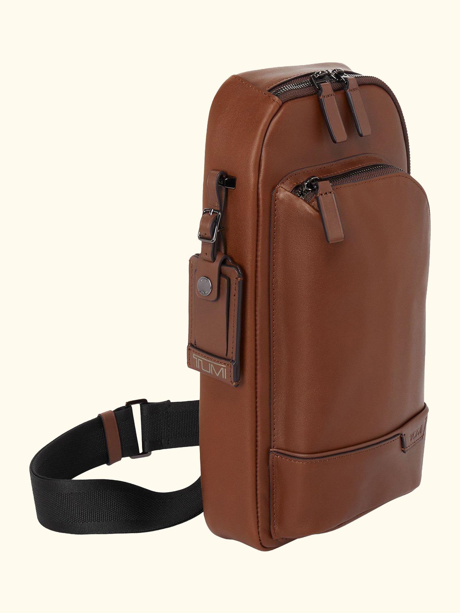 Gregory Sling Leather Bag, Cognac