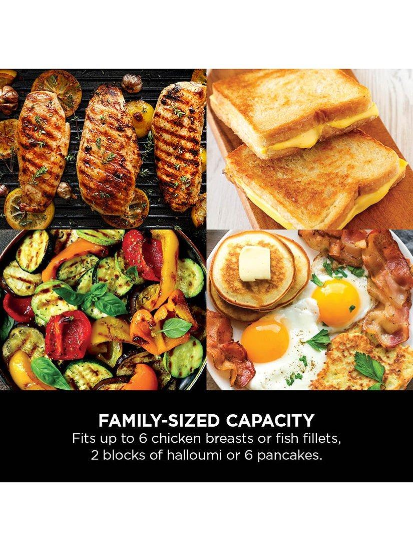 Sizzle Low Smoke Indoor Grill & Flat Plate, Black