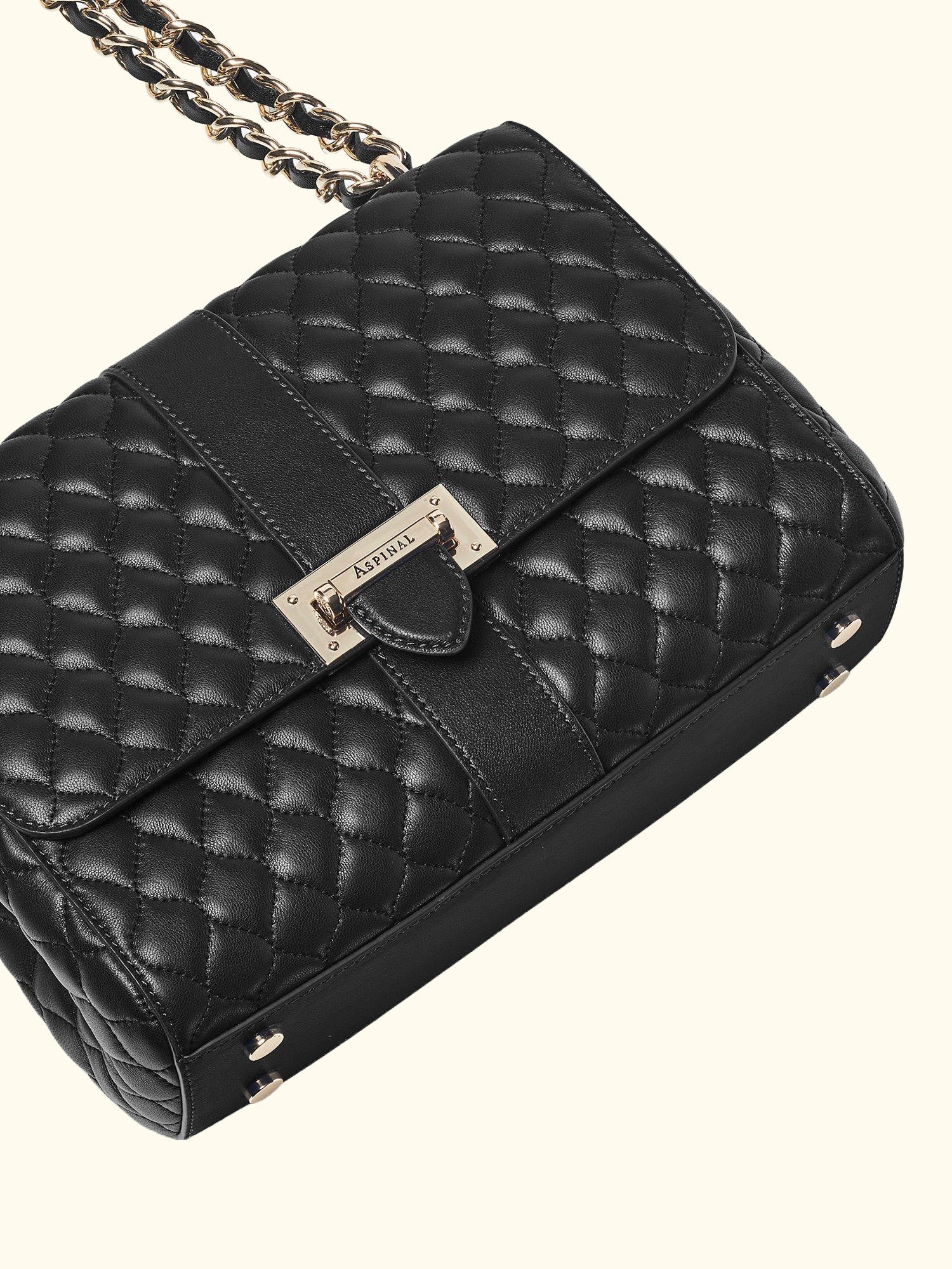 Lottie Large Smooth Quilted Leather Shoulder Bag
