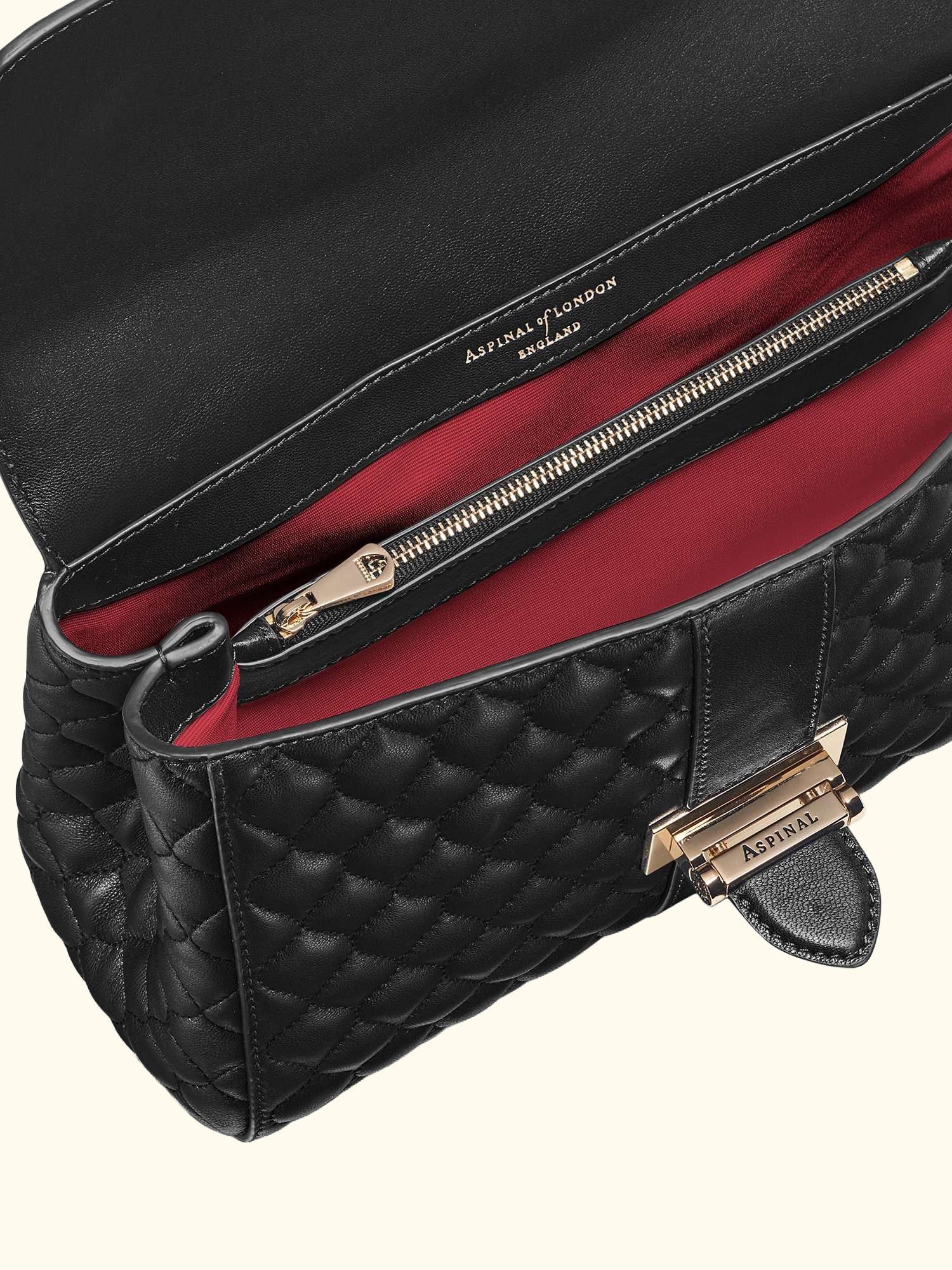 Lottie Large Smooth Quilted Leather Shoulder Bag