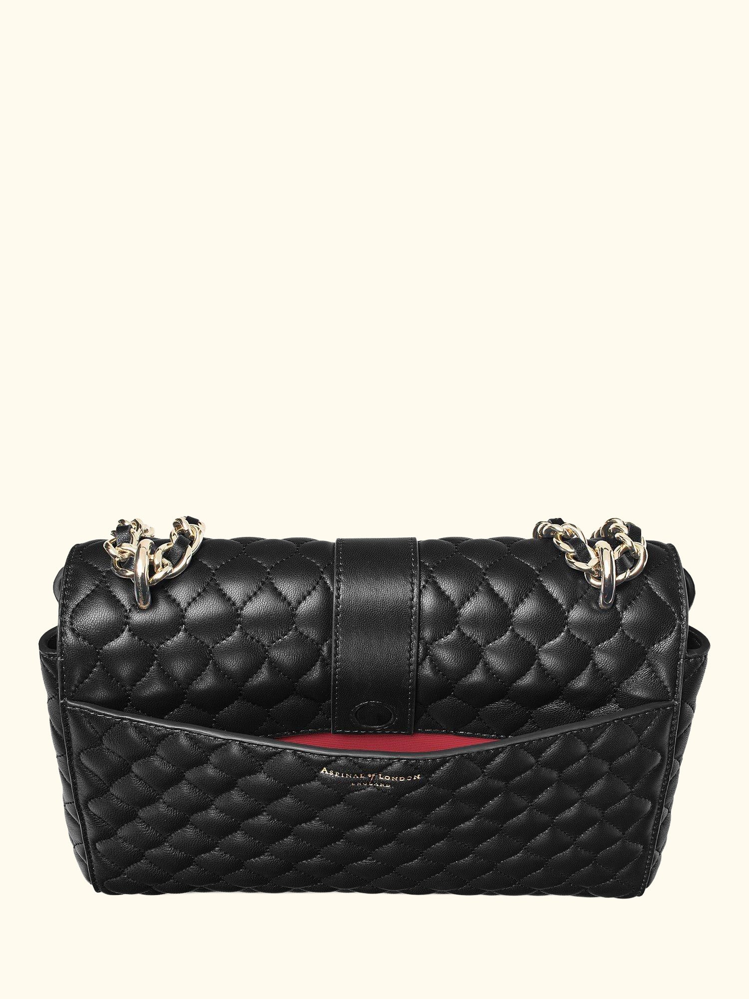 Lottie Large Smooth Quilted Leather Shoulder Bag
