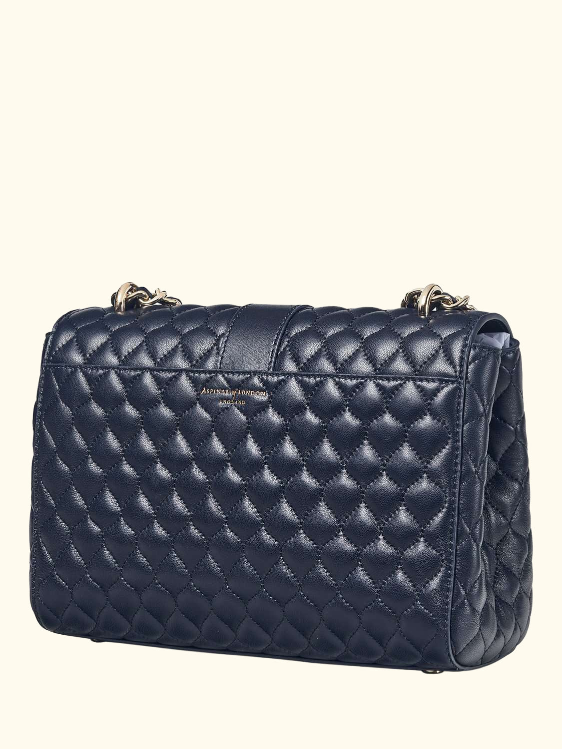 Lottie Large Smooth Quilted Leather Shoulder Bag