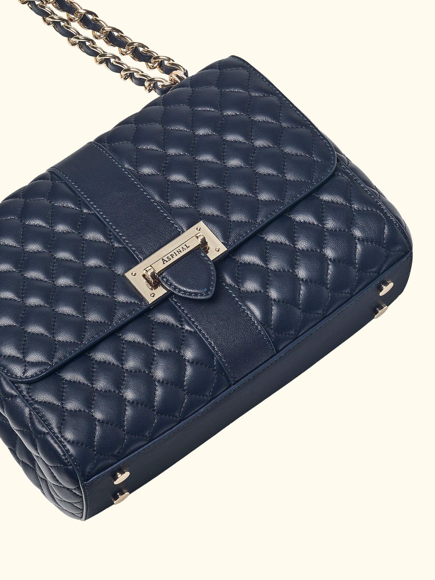 Lottie Large Smooth Quilted Leather Shoulder Bag