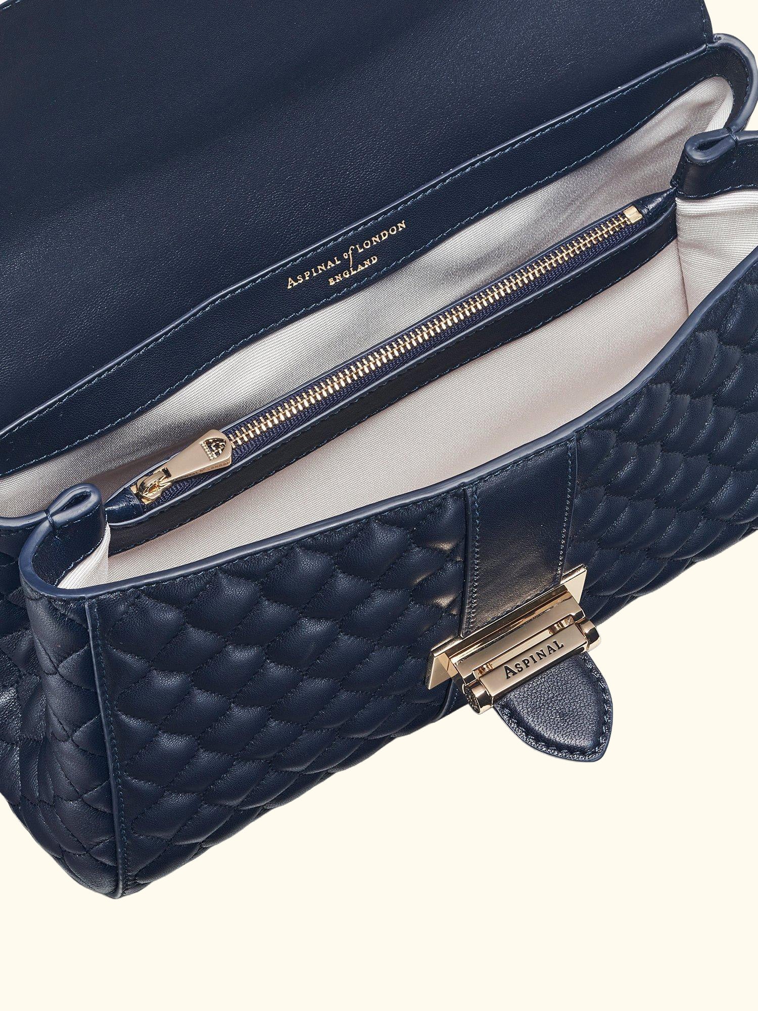 Lottie Large Smooth Quilted Leather Shoulder Bag