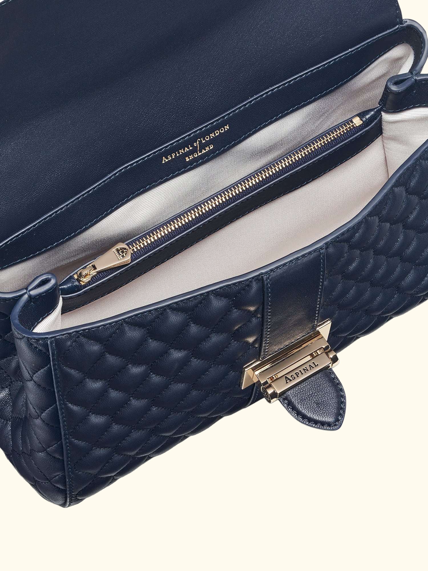 Lottie Large Smooth Quilted Leather Shoulder Bag
