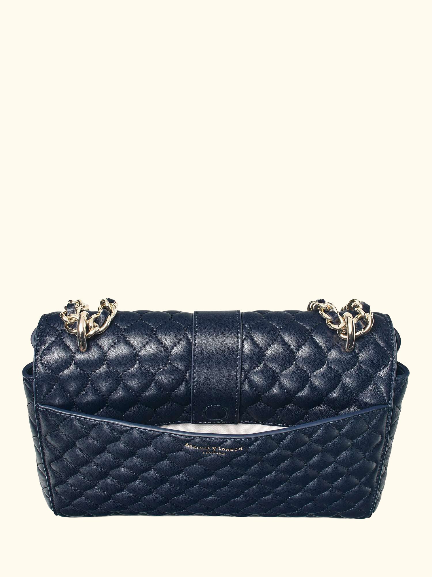 Lottie Large Smooth Quilted Leather Shoulder Bag