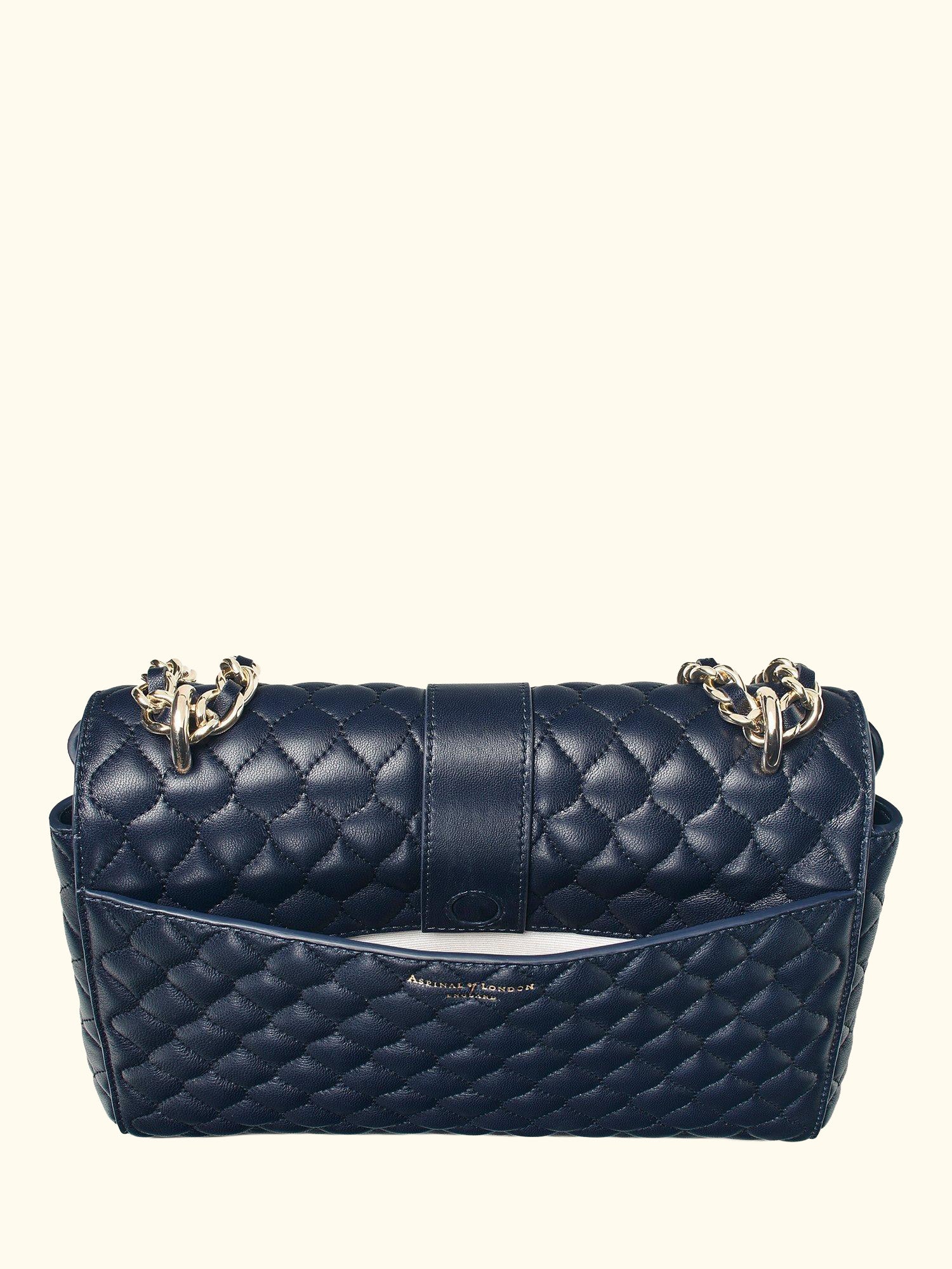 Lottie Large Smooth Quilted Leather Shoulder Bag