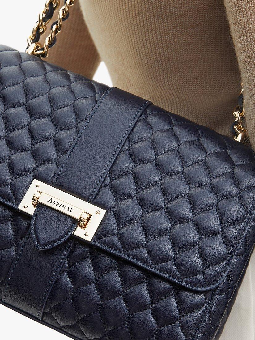 Lottie Large Smooth Quilted Leather Shoulder Bag