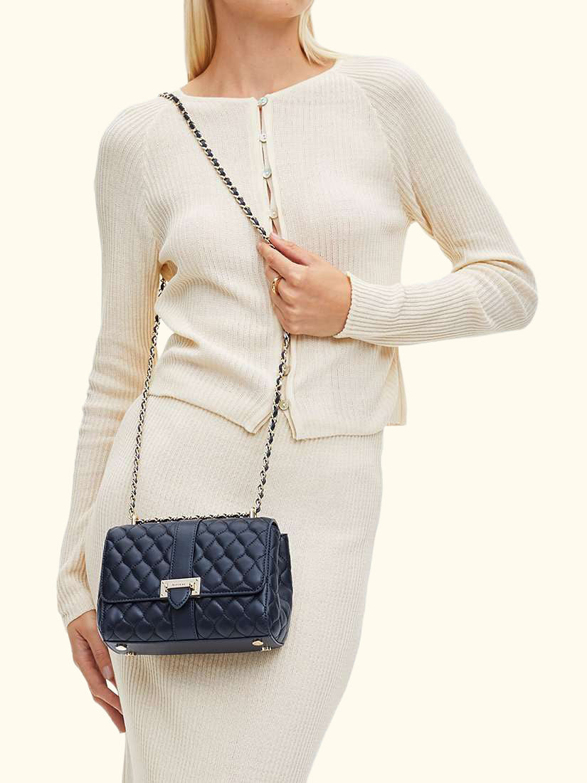 Lottie Small Smooth Quilted Leather Shoulder Bag