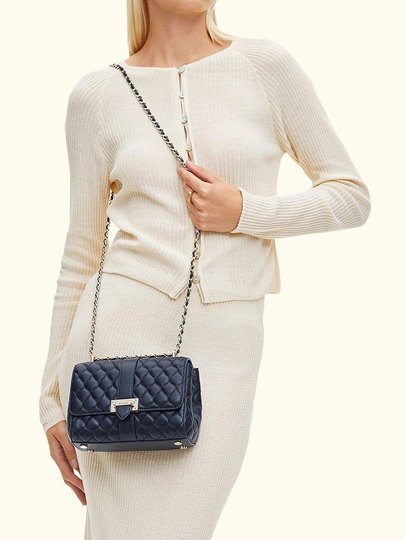 Lottie Small Smooth Quilted Leather Shoulder Bag