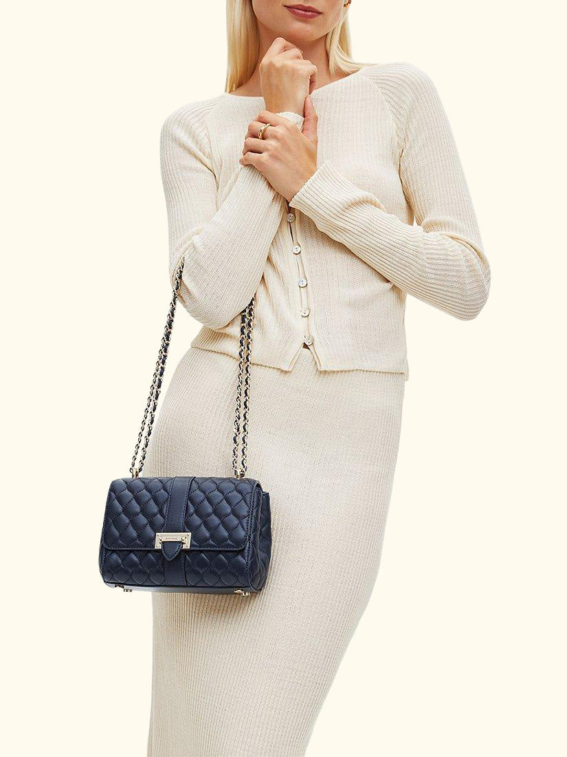 Lottie Small Smooth Quilted Leather Shoulder Bag