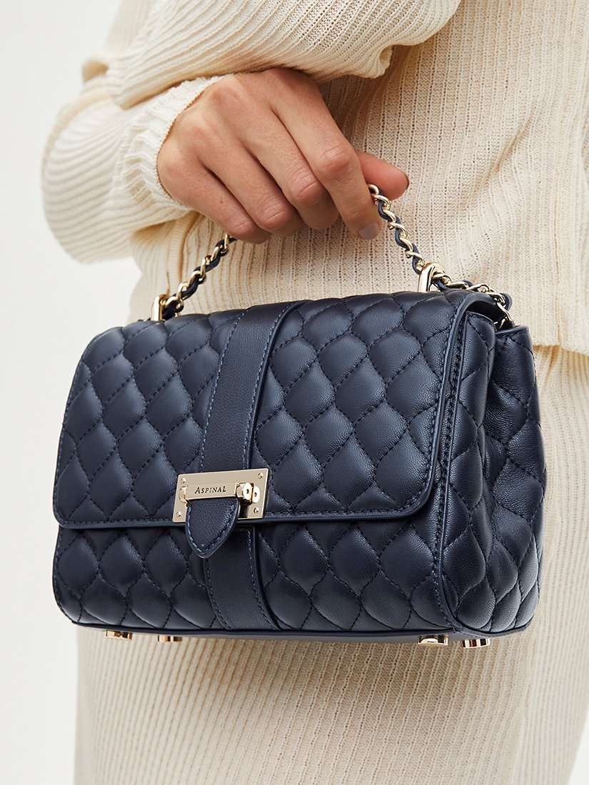 Lottie Small Smooth Quilted Leather Shoulder Bag