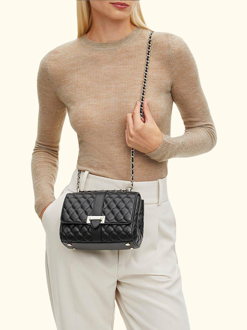 Lottie Small Smooth Quilted Leather Shoulder Bag