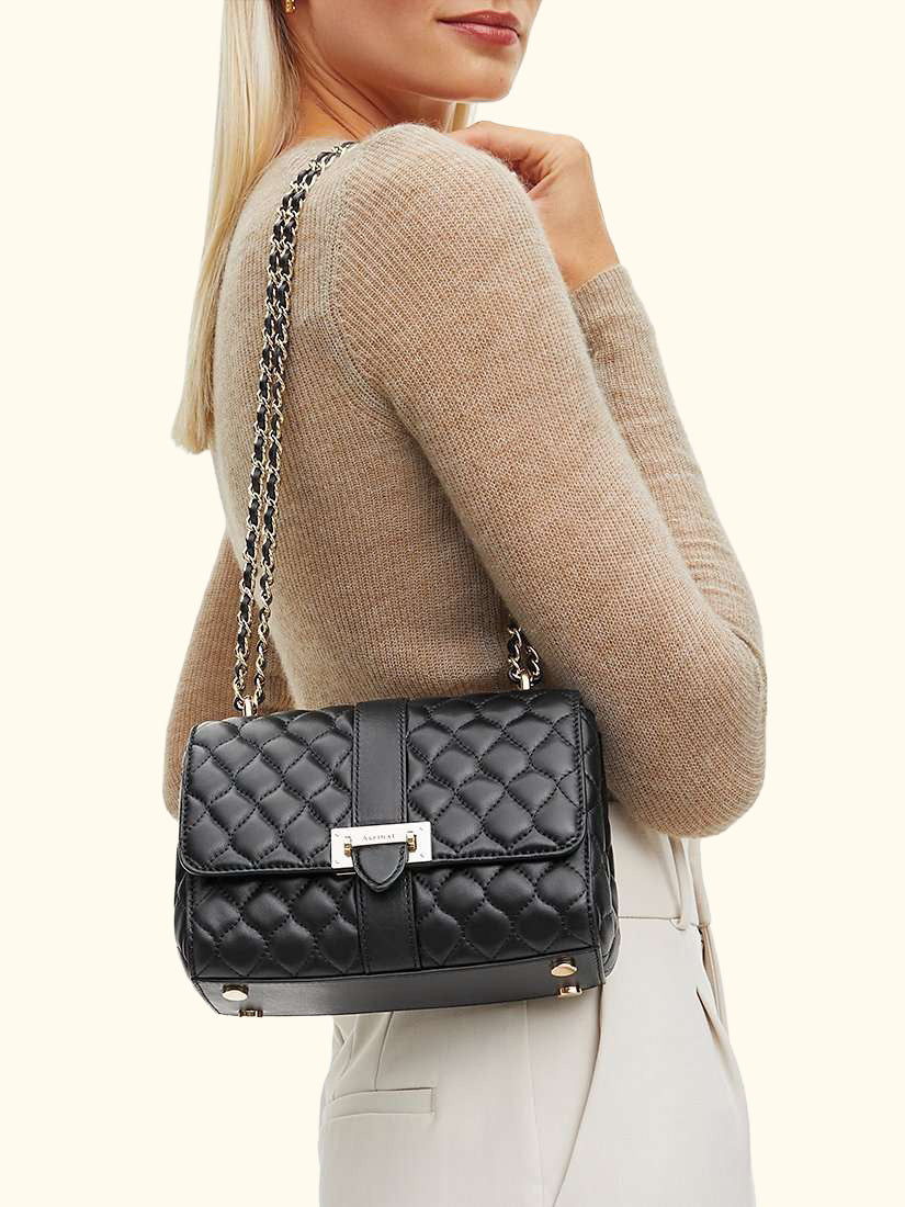 Lottie Small Smooth Quilted Leather Shoulder Bag