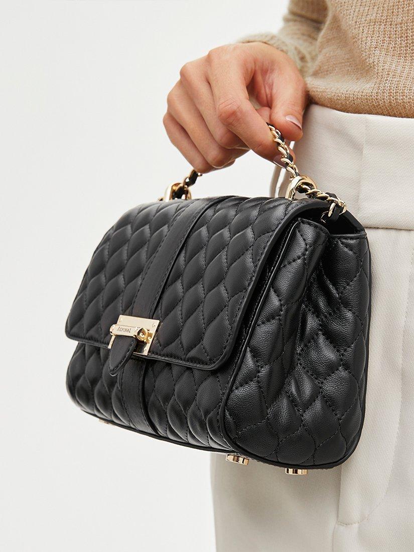 Lottie Small Smooth Quilted Leather Shoulder Bag