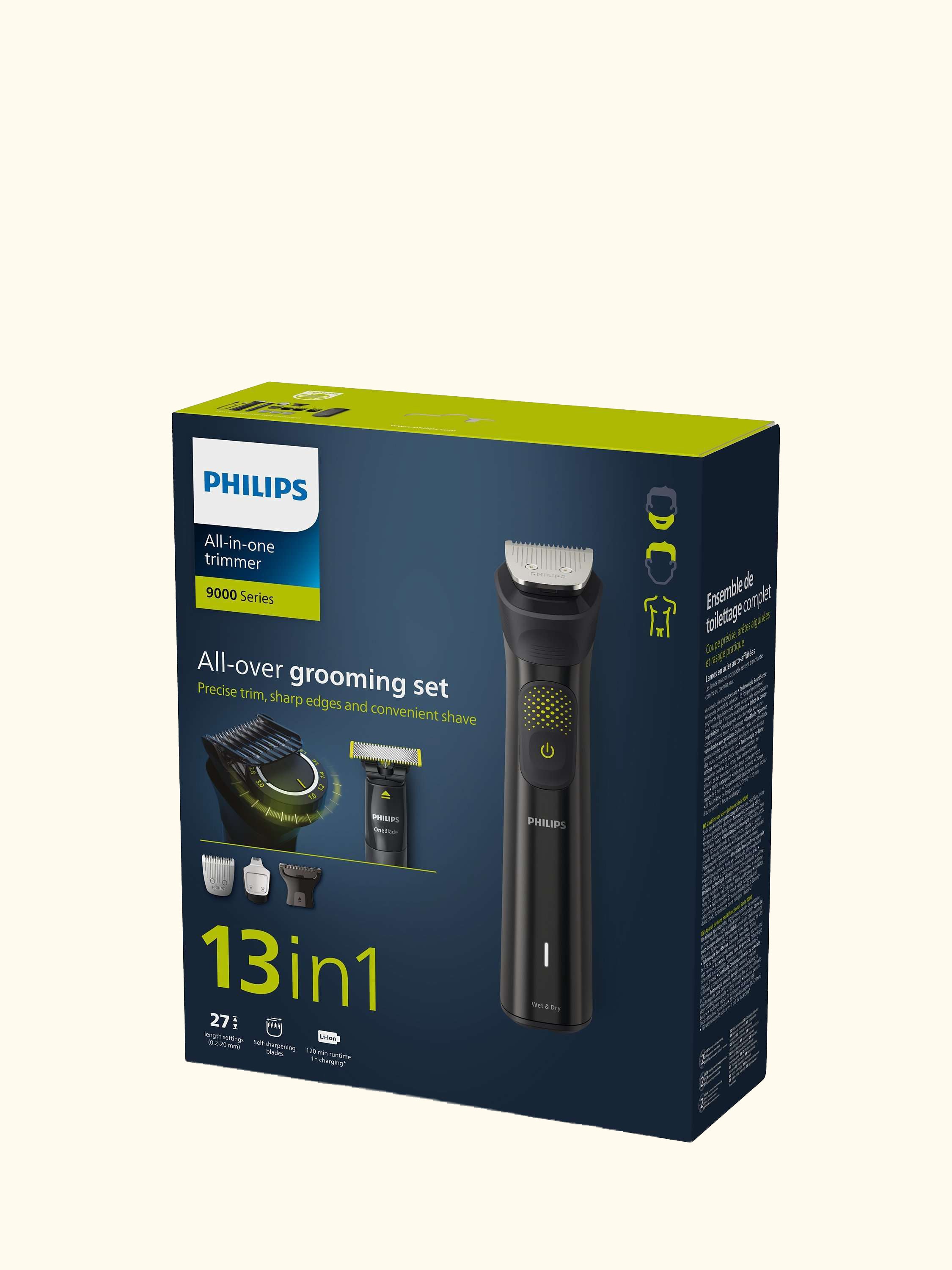 Series 9000 MG9540/15 13-in-1 Ultimate Multi Grooming Hair, Body & Beard Trimmer, Black