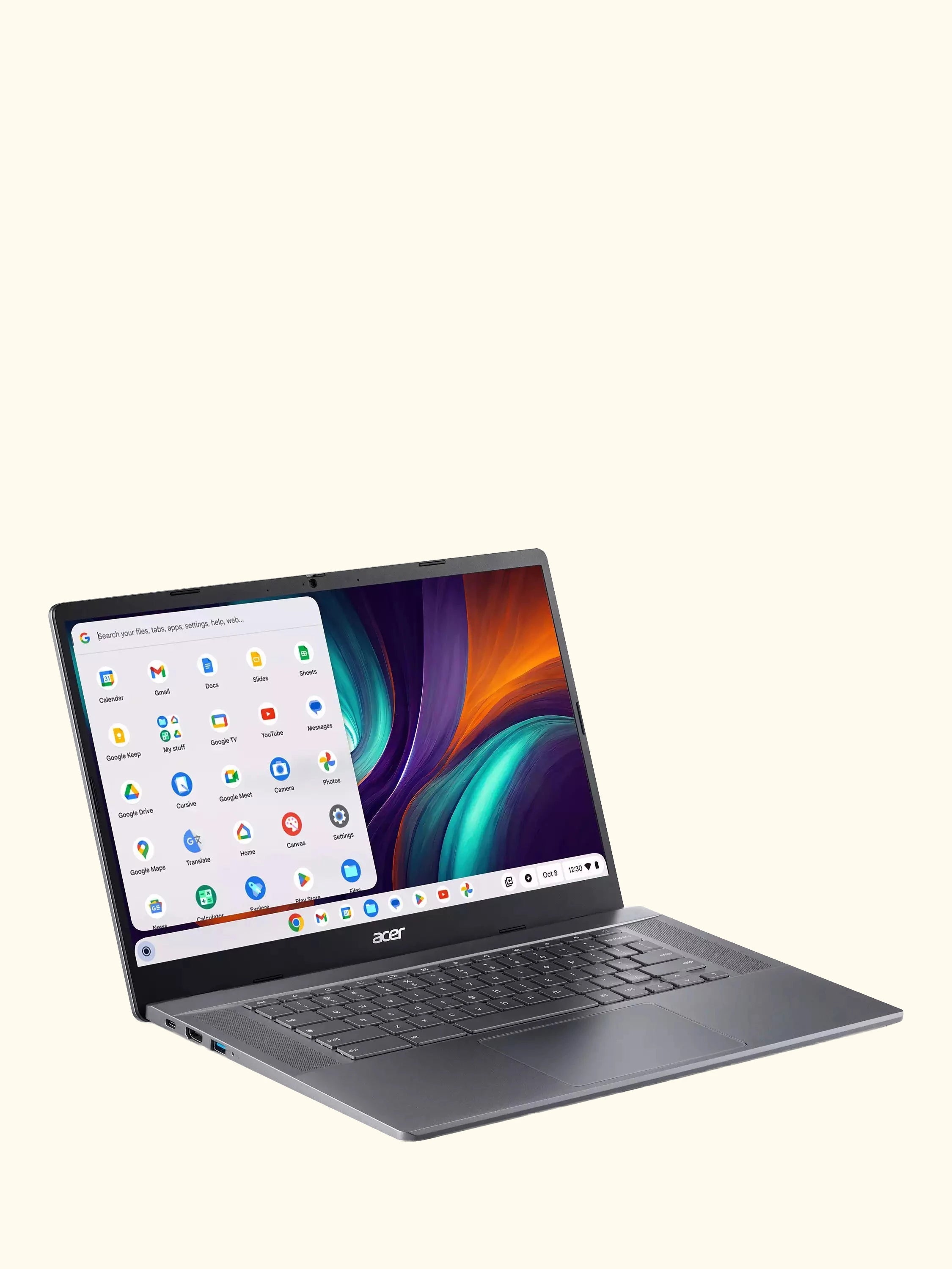 Acer Chromebook Plus 515 Laptop, Intel Core i5 Processor, 8GB RAM, 256GB SSD, 15.6” Full HD, Iron