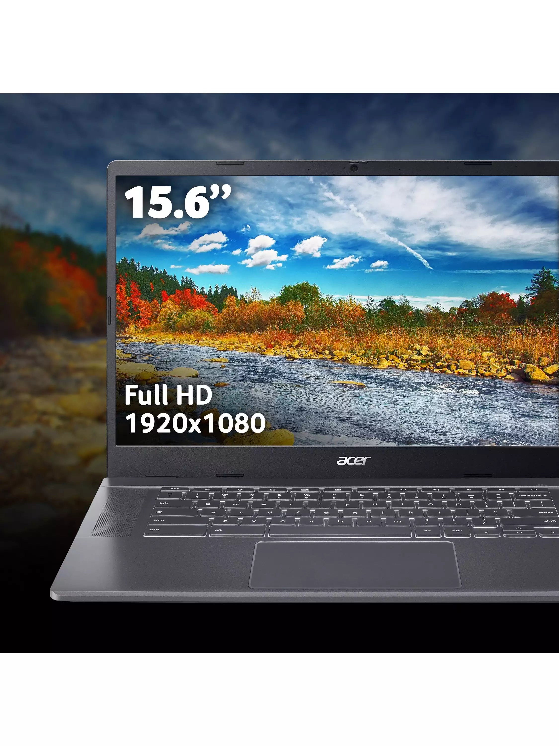 Acer Chromebook Plus 515 Laptop, Intel Core i5 Processor, 8GB RAM, 256GB SSD, 15.6” Full HD, Iron