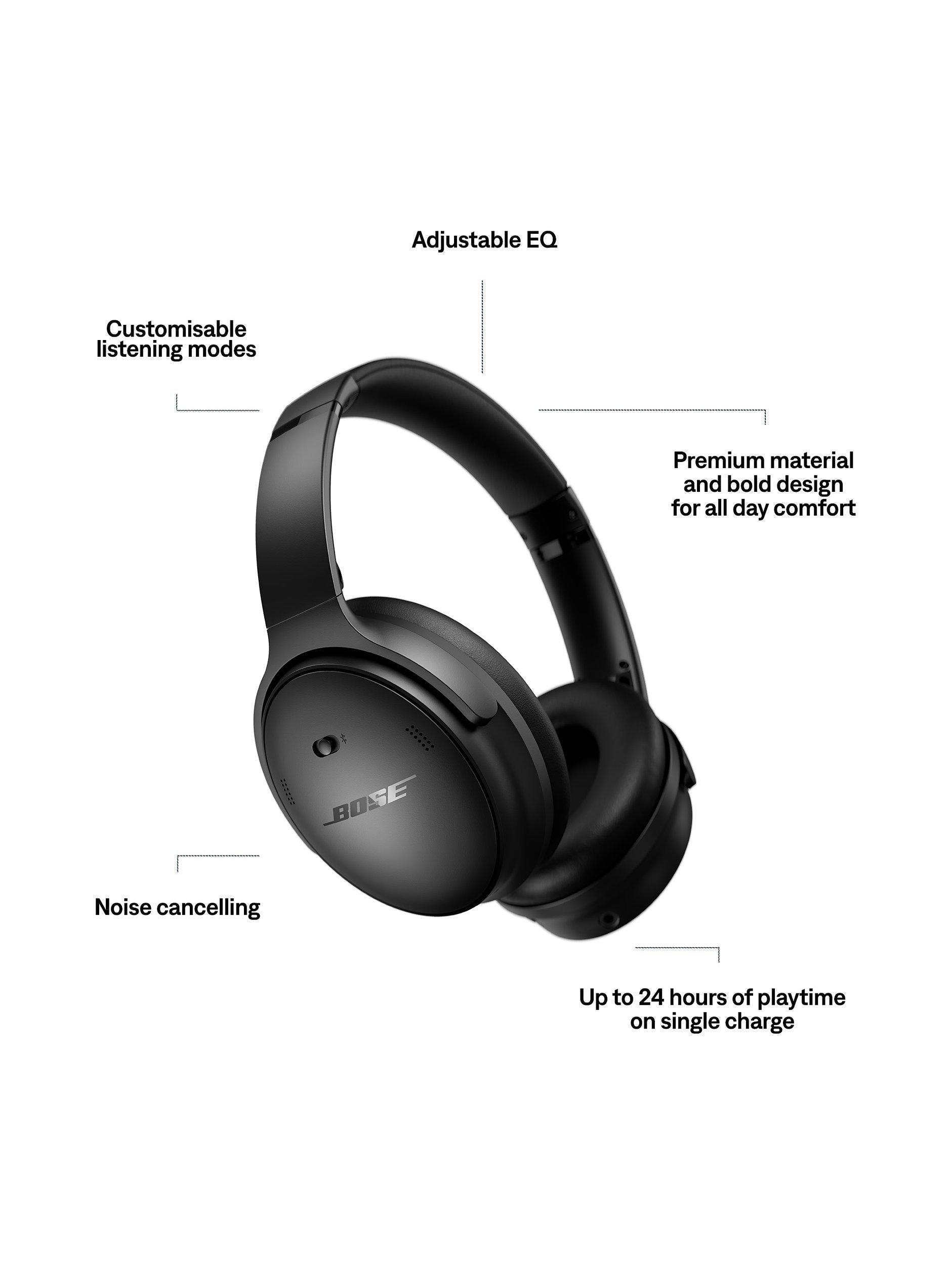 QuietComfort SC Noise Cancelling Over-Ear Wireless Bluetooth Headphones with Mic/Remote, Black