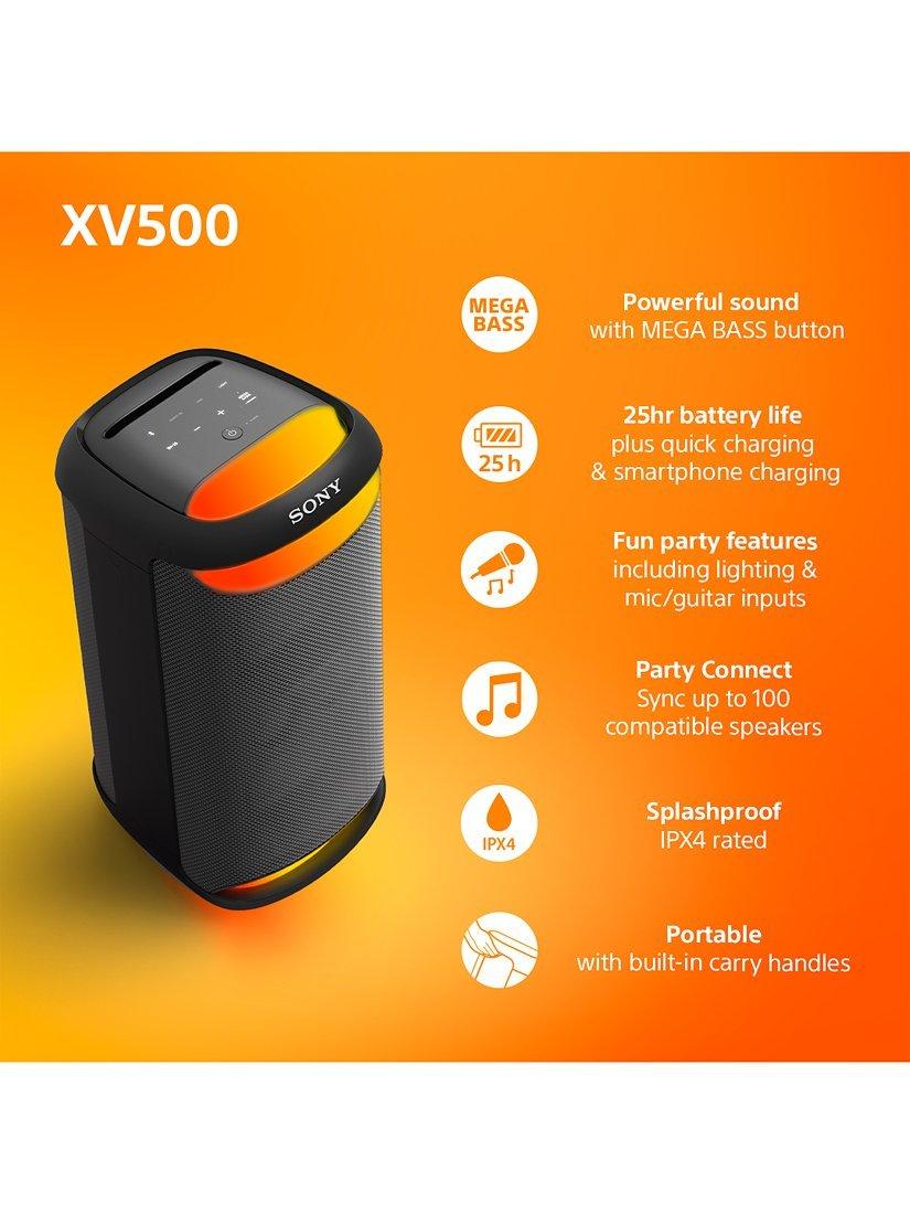 SRS-XV500 Bluetooth Party Speaker with MEGA BASS & Lights