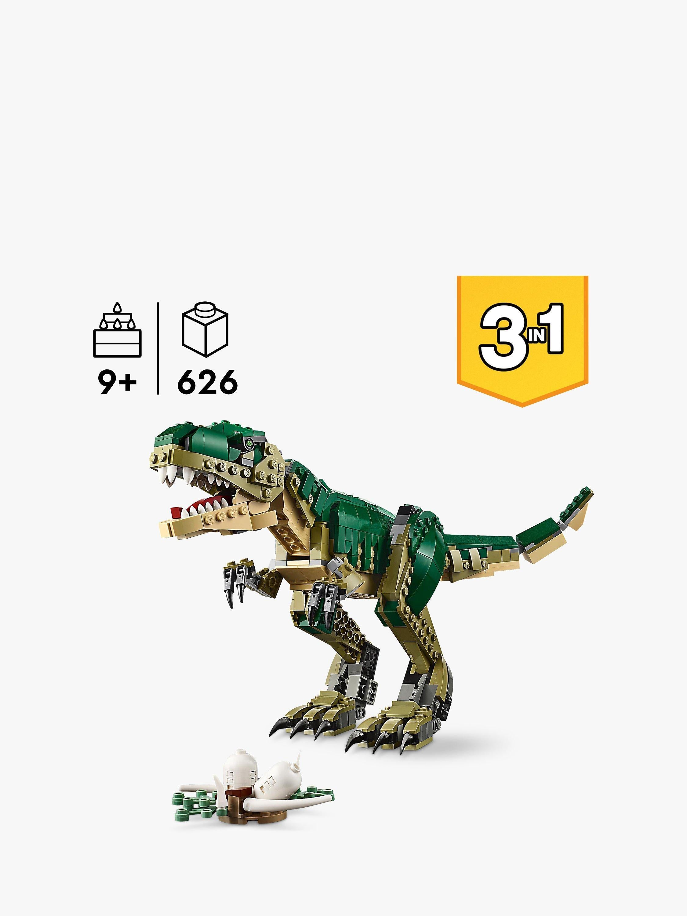 Creator 3in1 T. rex Figure, Toy Dinosaur Set 31151