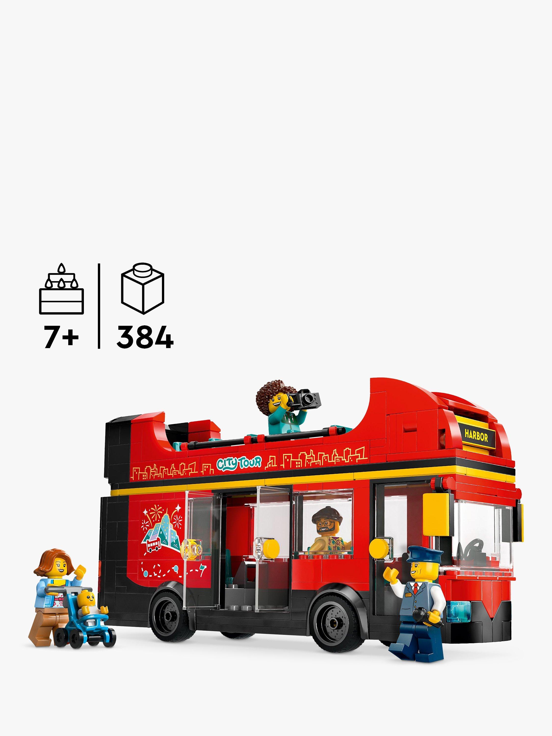 City Red Double-Decker Sightseeing Bus Toy Set 60407