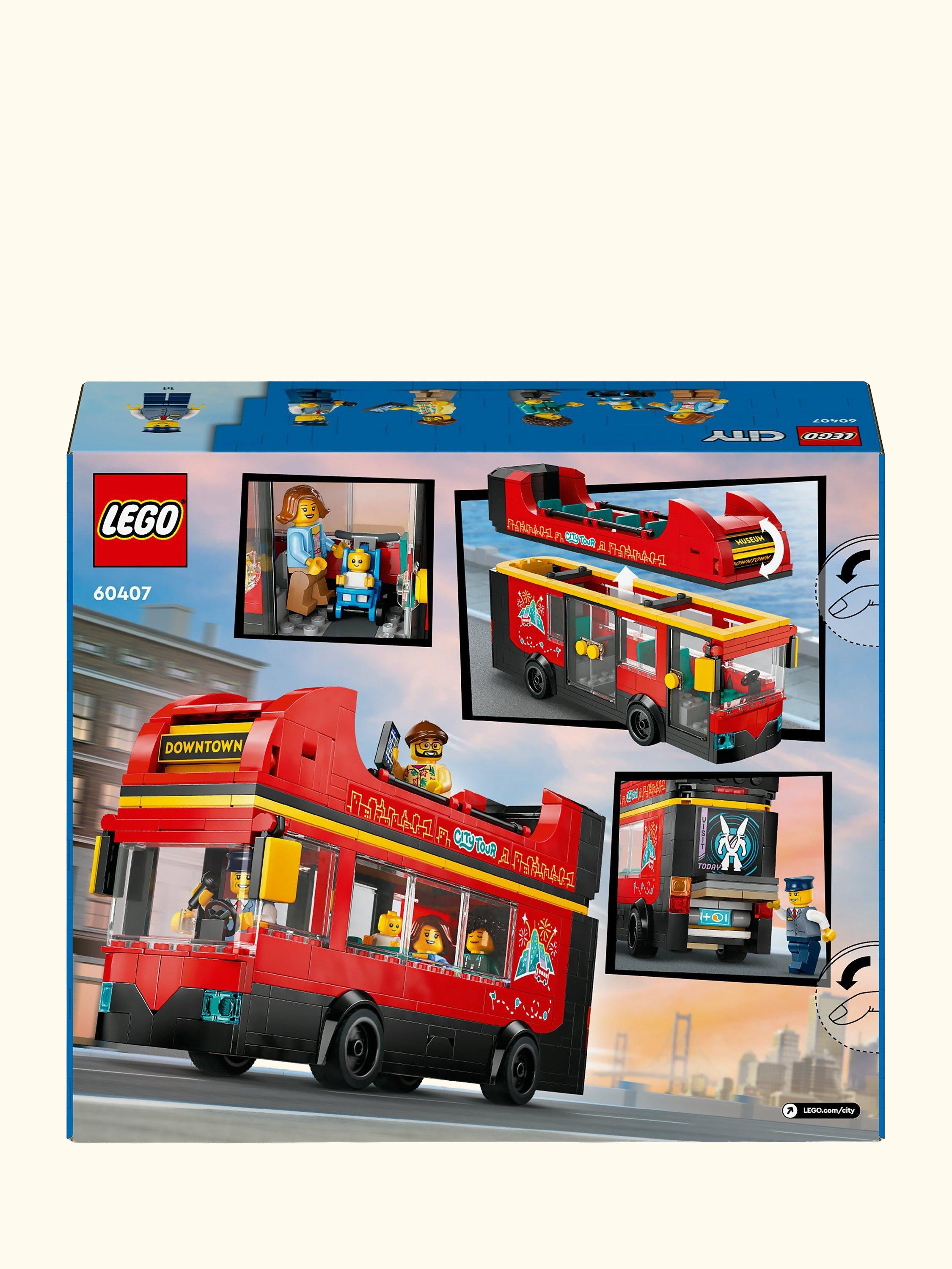 City Red Double-Decker Sightseeing Bus Toy Set 60407
