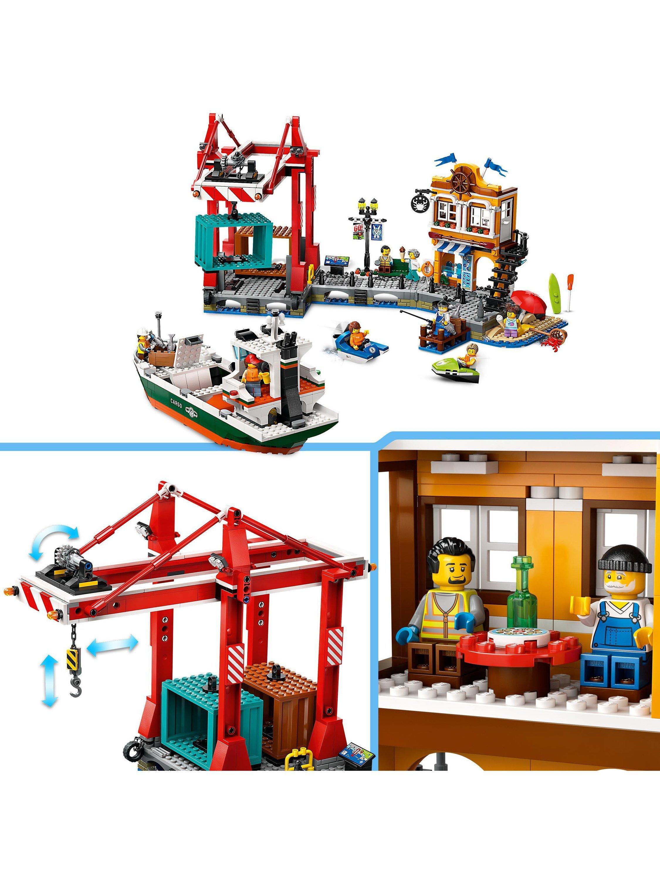 City 60422 Seaside Harbour with Cargo Ship