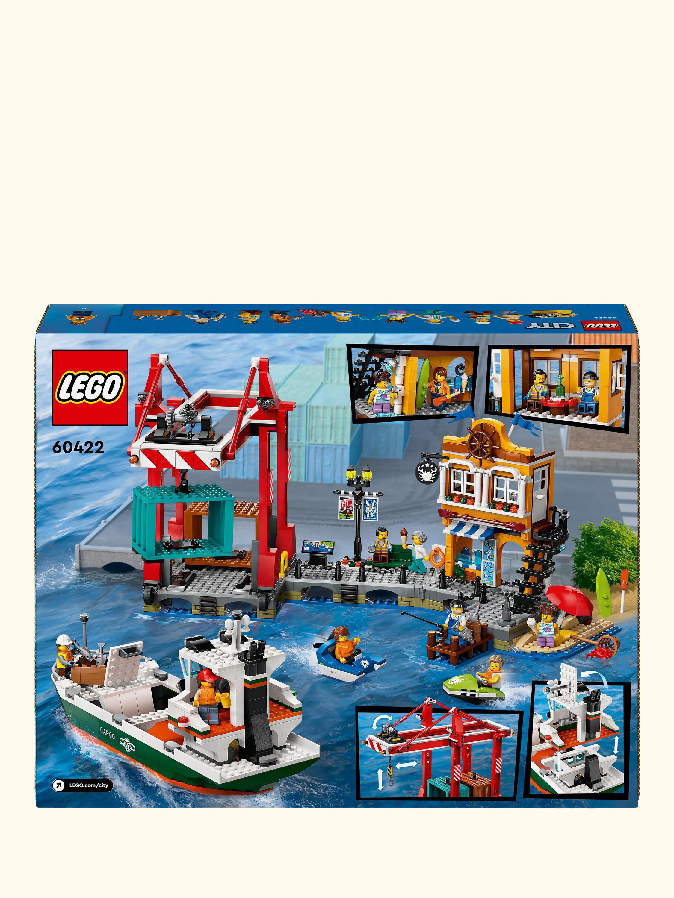 City 60422 Seaside Harbour with Cargo Ship