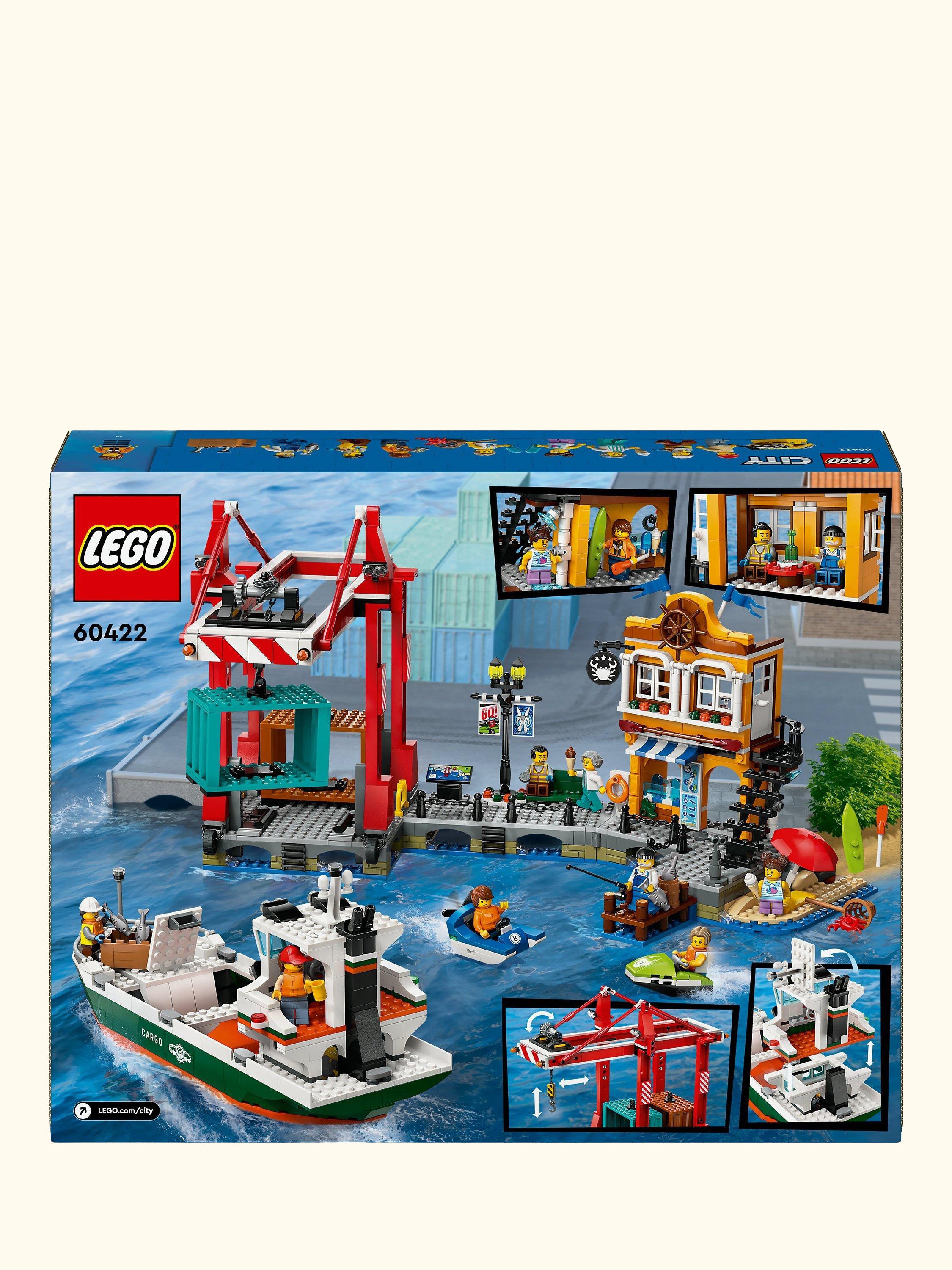 City 60422 Seaside Harbour with Cargo Ship