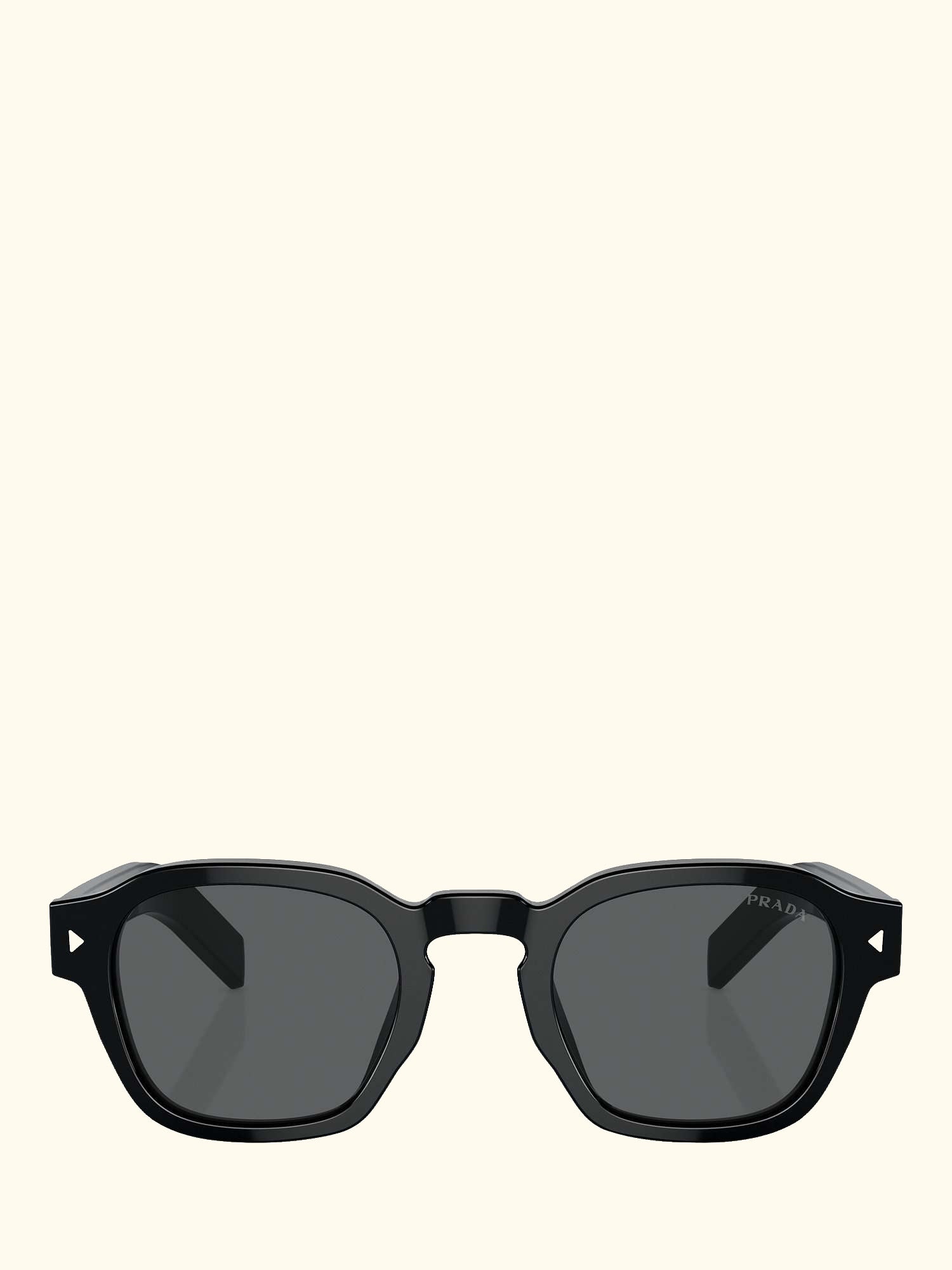 PR A16S Men's D-Frame Sunglasses, Black/Grey