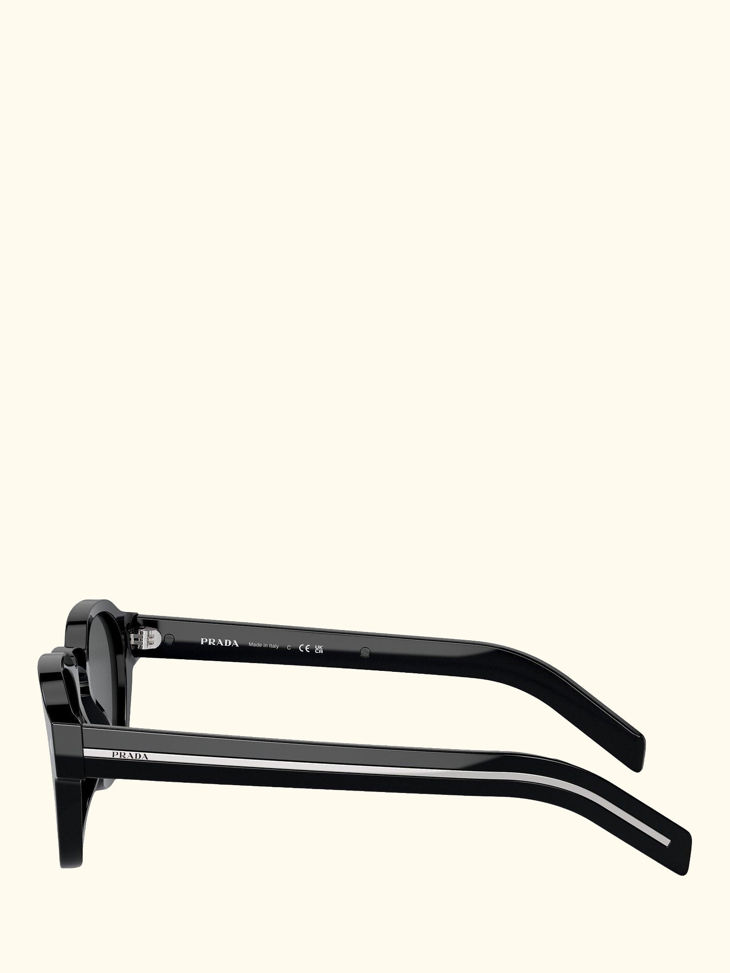 PR A16S Men's D-Frame Sunglasses, Black/Grey