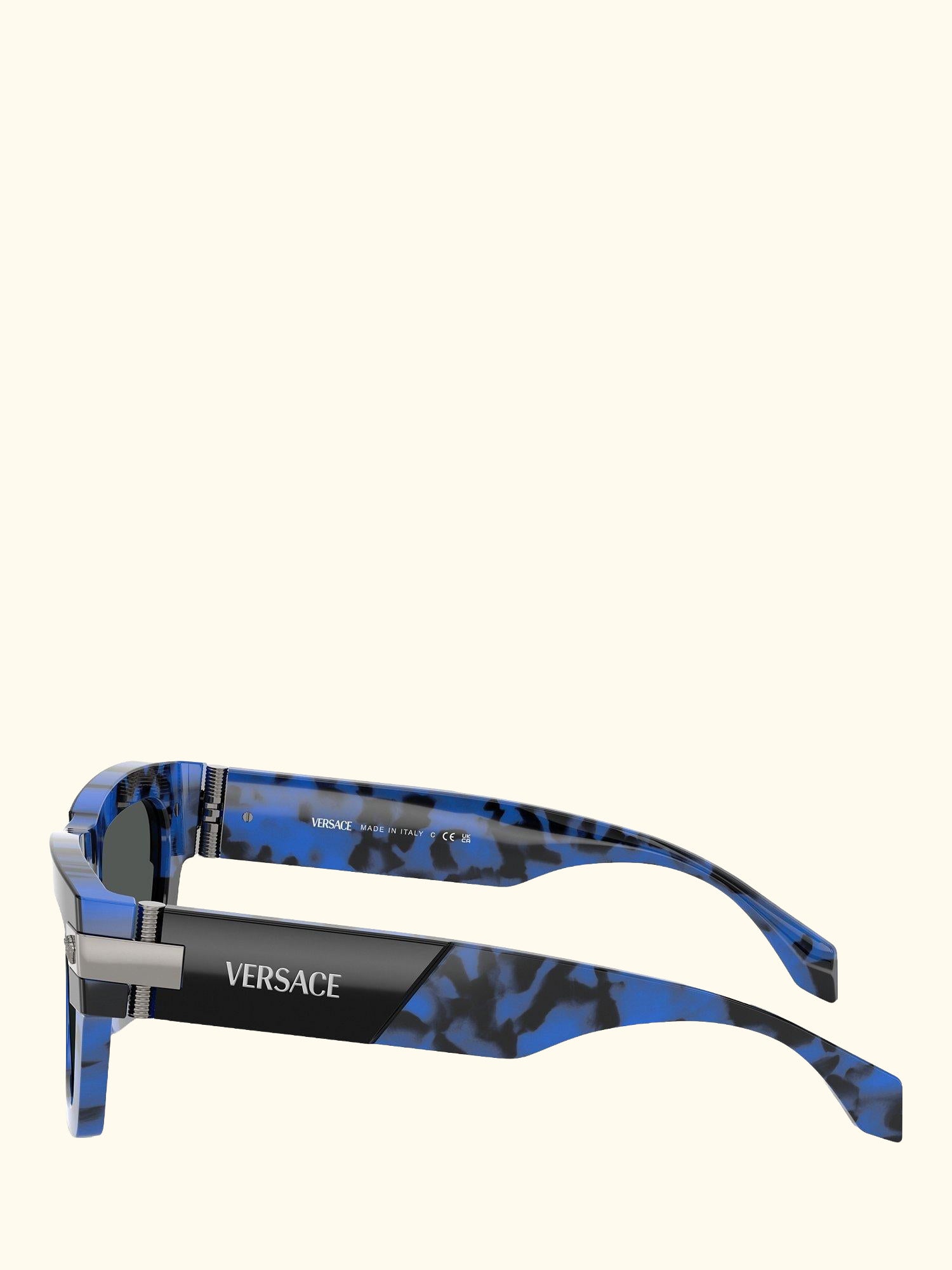 VE4464 Men's Square Sunglasses, Havana Blue/Grey