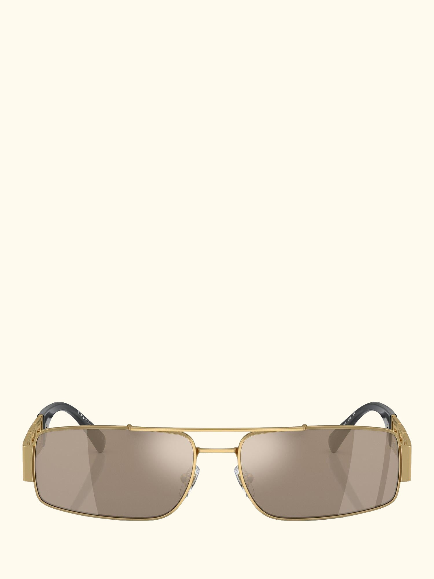 VE2257 Men's Rectangular Sunglasses, Gold