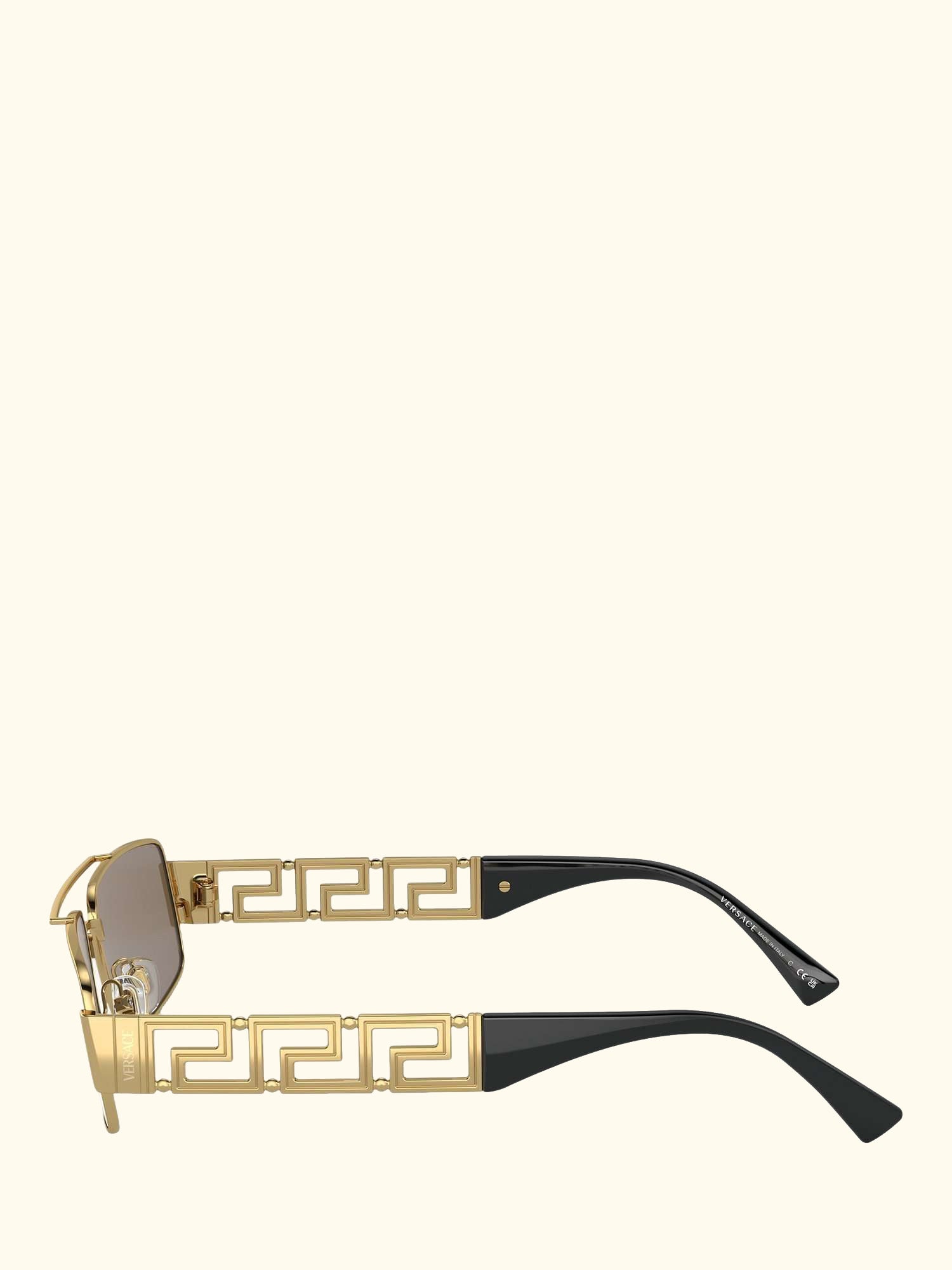 VE2257 Men's Rectangular Sunglasses, Gold
