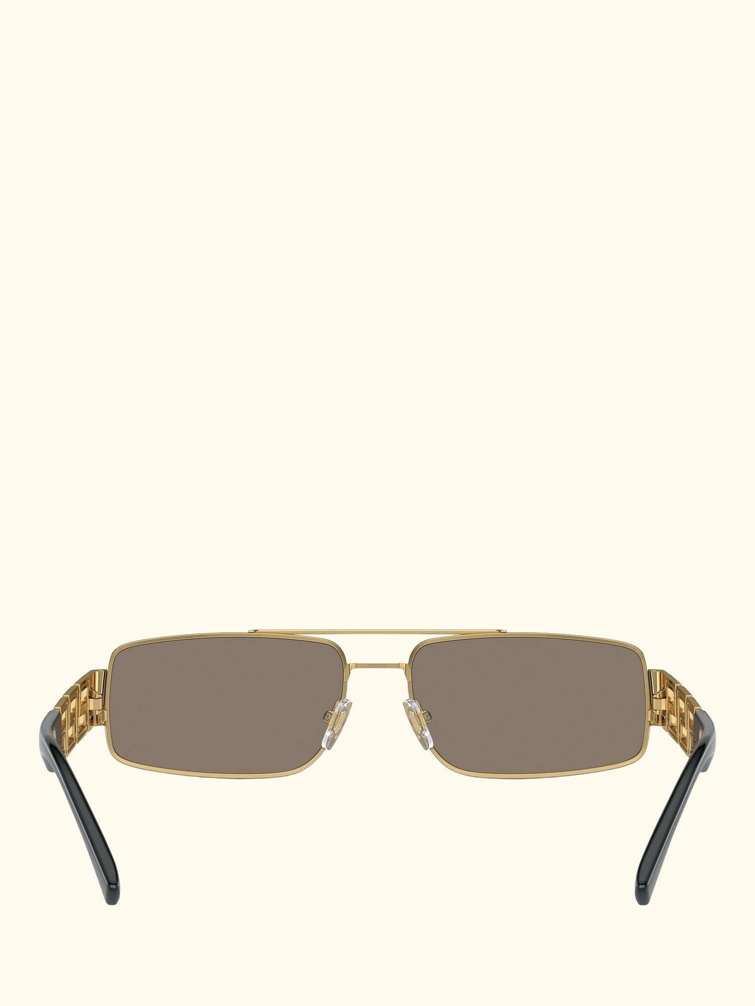 VE2257 Men's Rectangular Sunglasses, Gold