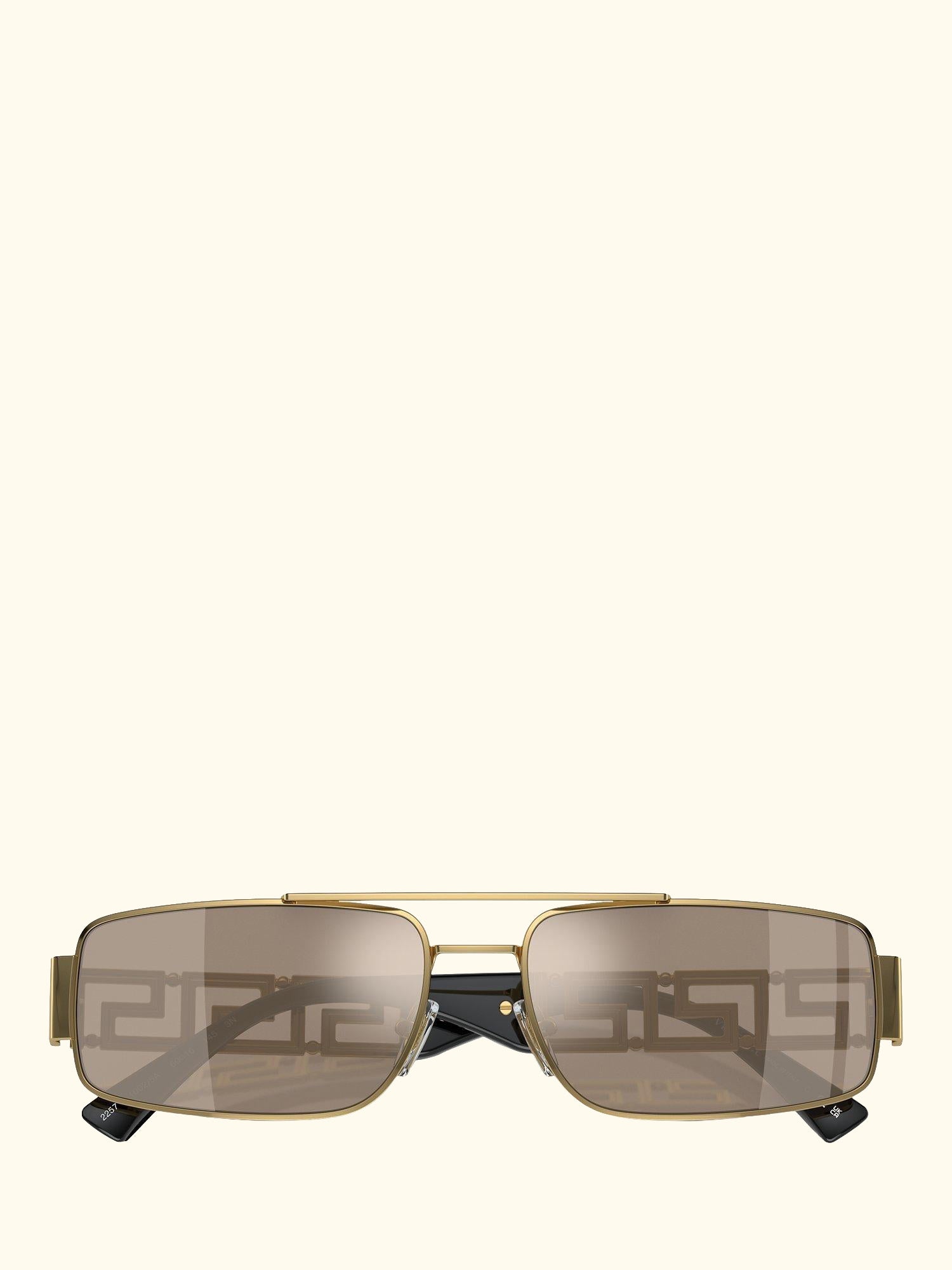 VE2257 Men's Rectangular Sunglasses, Gold