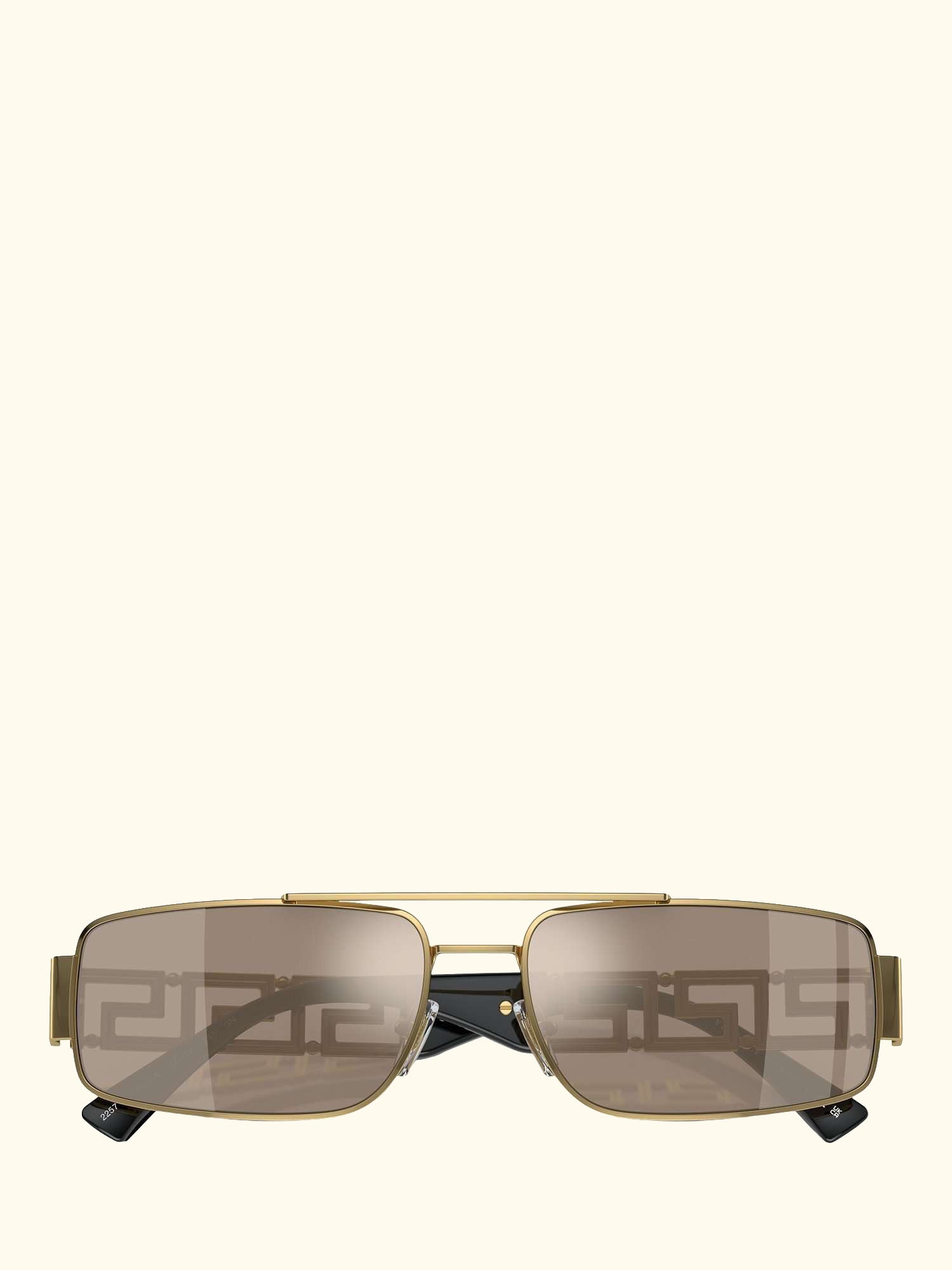 VE2257 Men's Rectangular Sunglasses, Gold